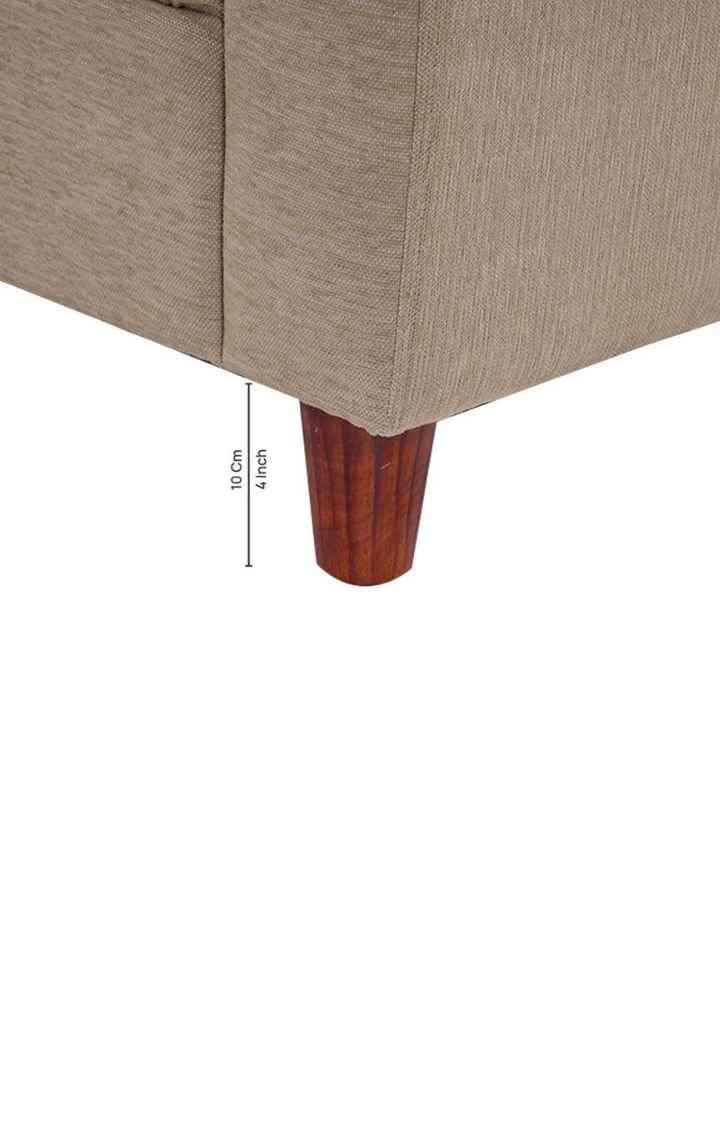 neudot Roman Sofa for Living Room |3 Persons Sofa|Premium Fabric with Cushioned Armrest | Solid Wood Frame|3 Seater in Desert Brown Color
