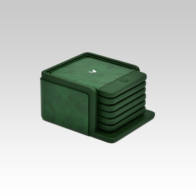 Rectangular Coasters - Set of Six - Moderno - Olive Green