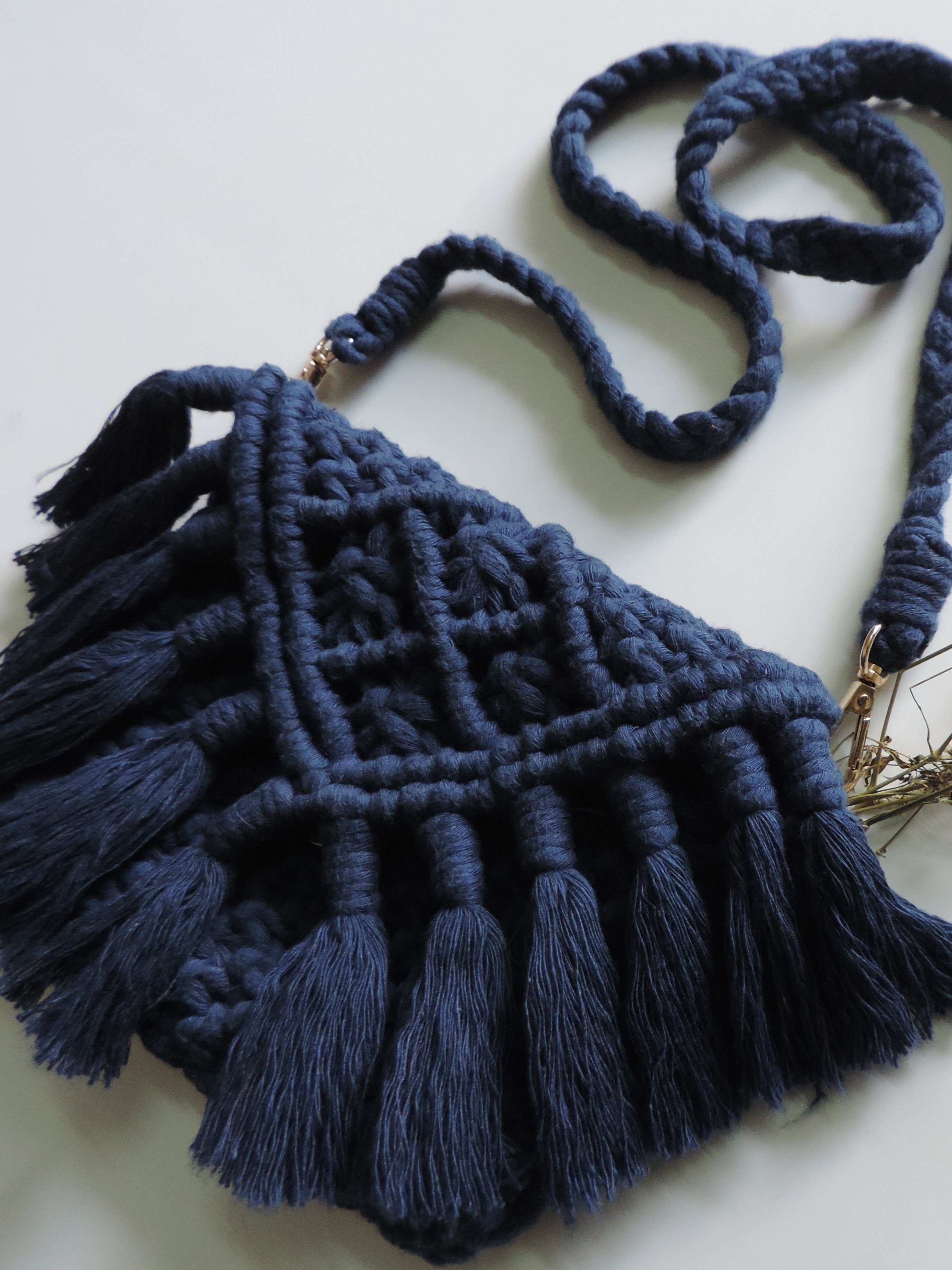 Macrame "X Diamond" Sling Bag