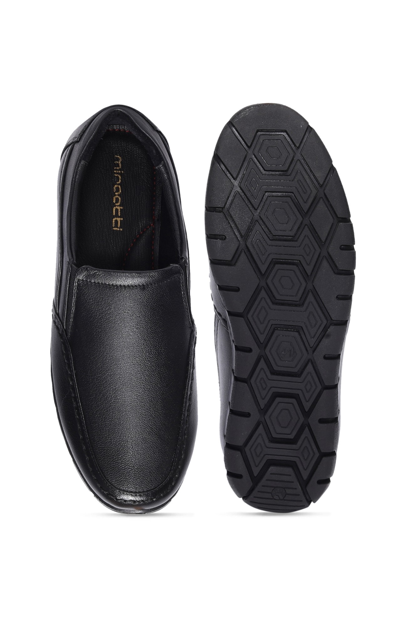 Men Black Titas Formal Slip-Ons