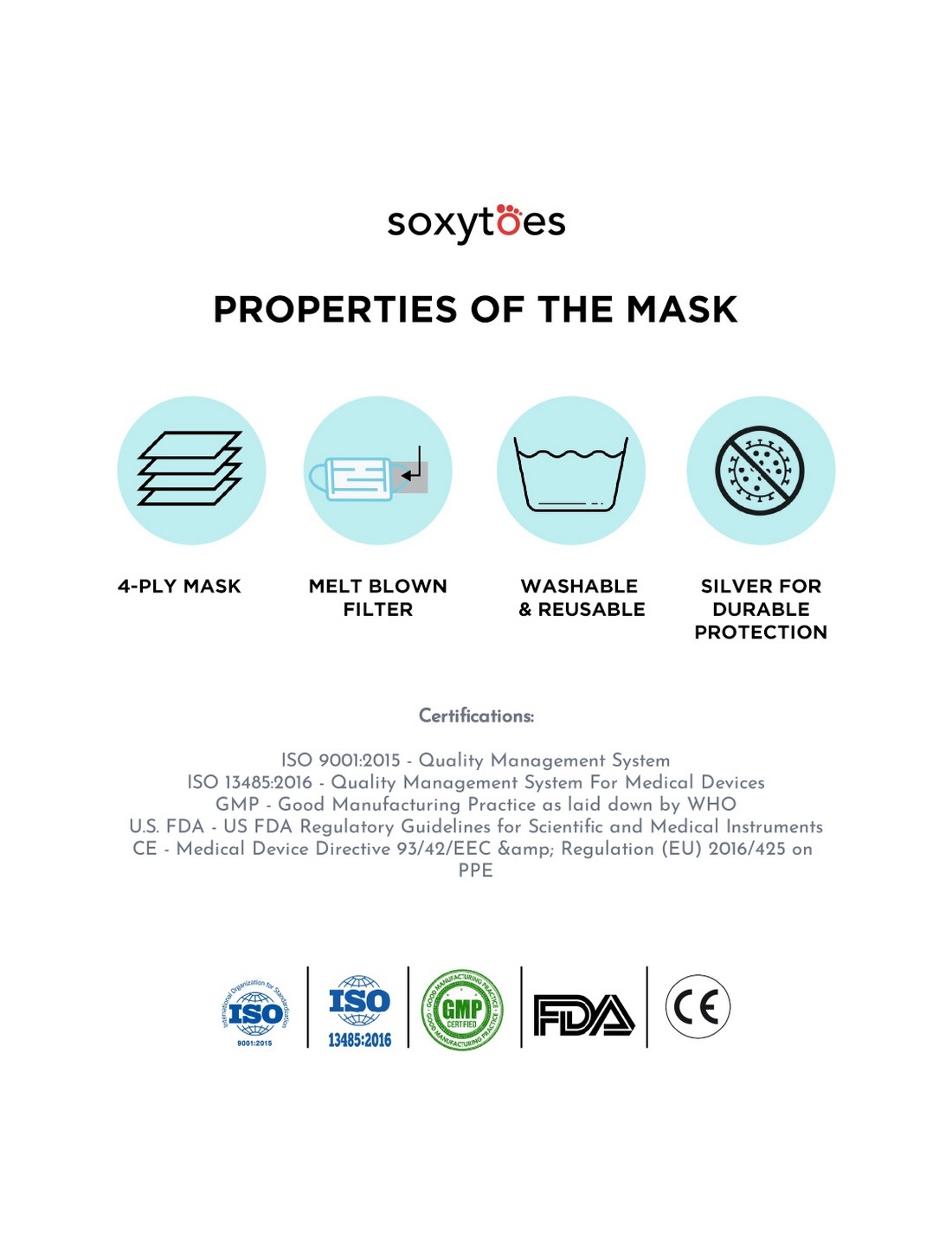 Soxytoes | Soxytoes Black Stylish Protective Super Safe Washable Knitted Cotton Mouth Cover Face Mask 5