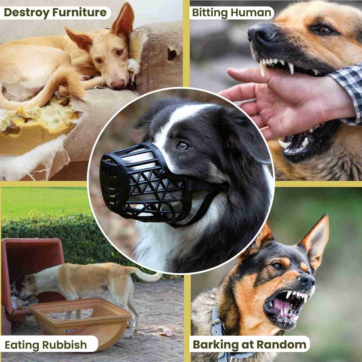 Trixie Plastic Muzzle for Dogs, Black