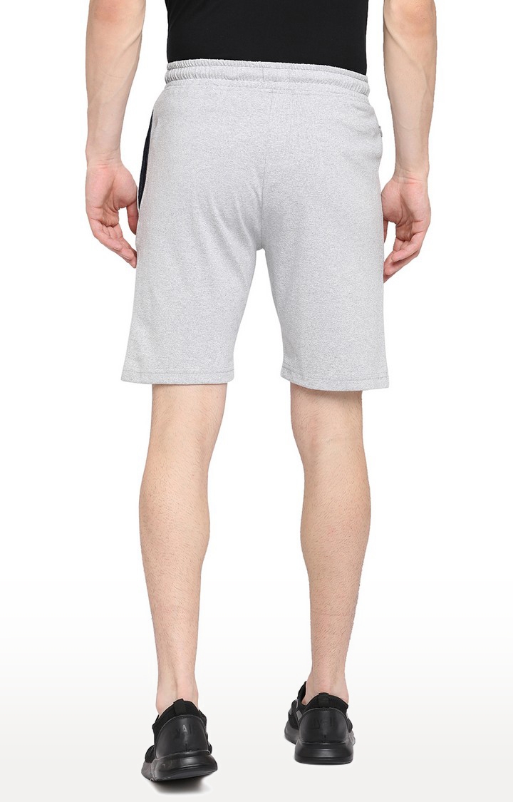 JadeBlue | JB-SH-021/A GREY MELANGE Men's Grey Cotton Solid Shorts 2