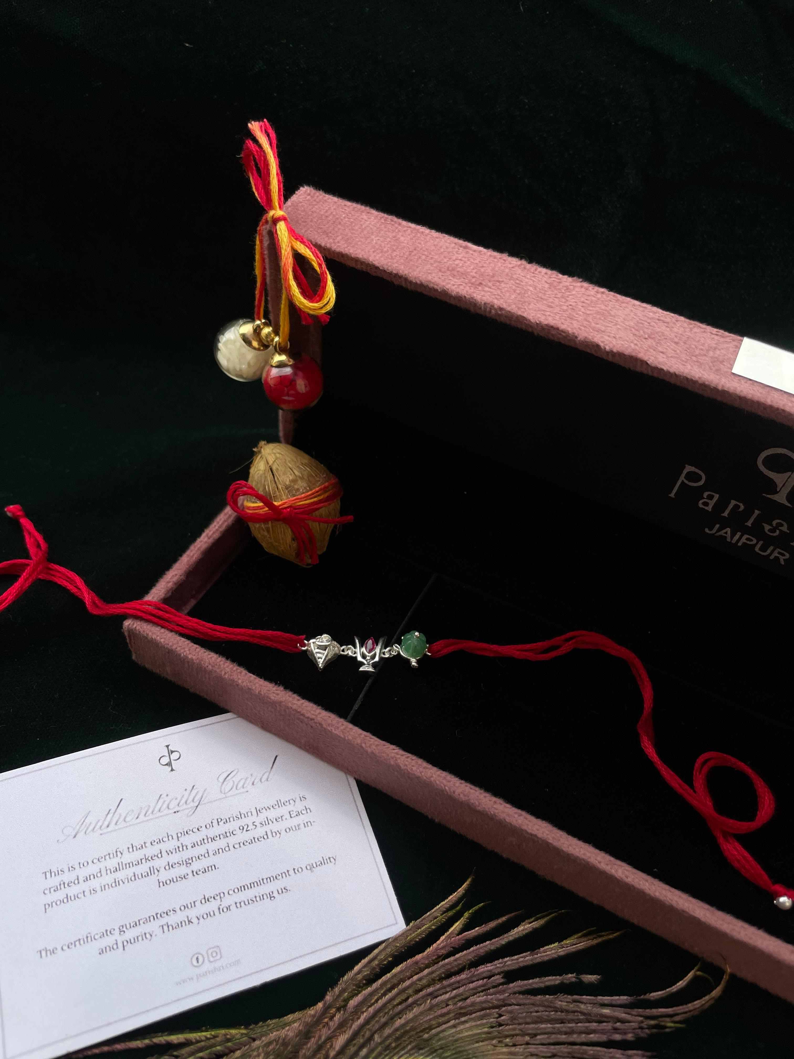 Vaishnav Tilak Rakhi In Silver