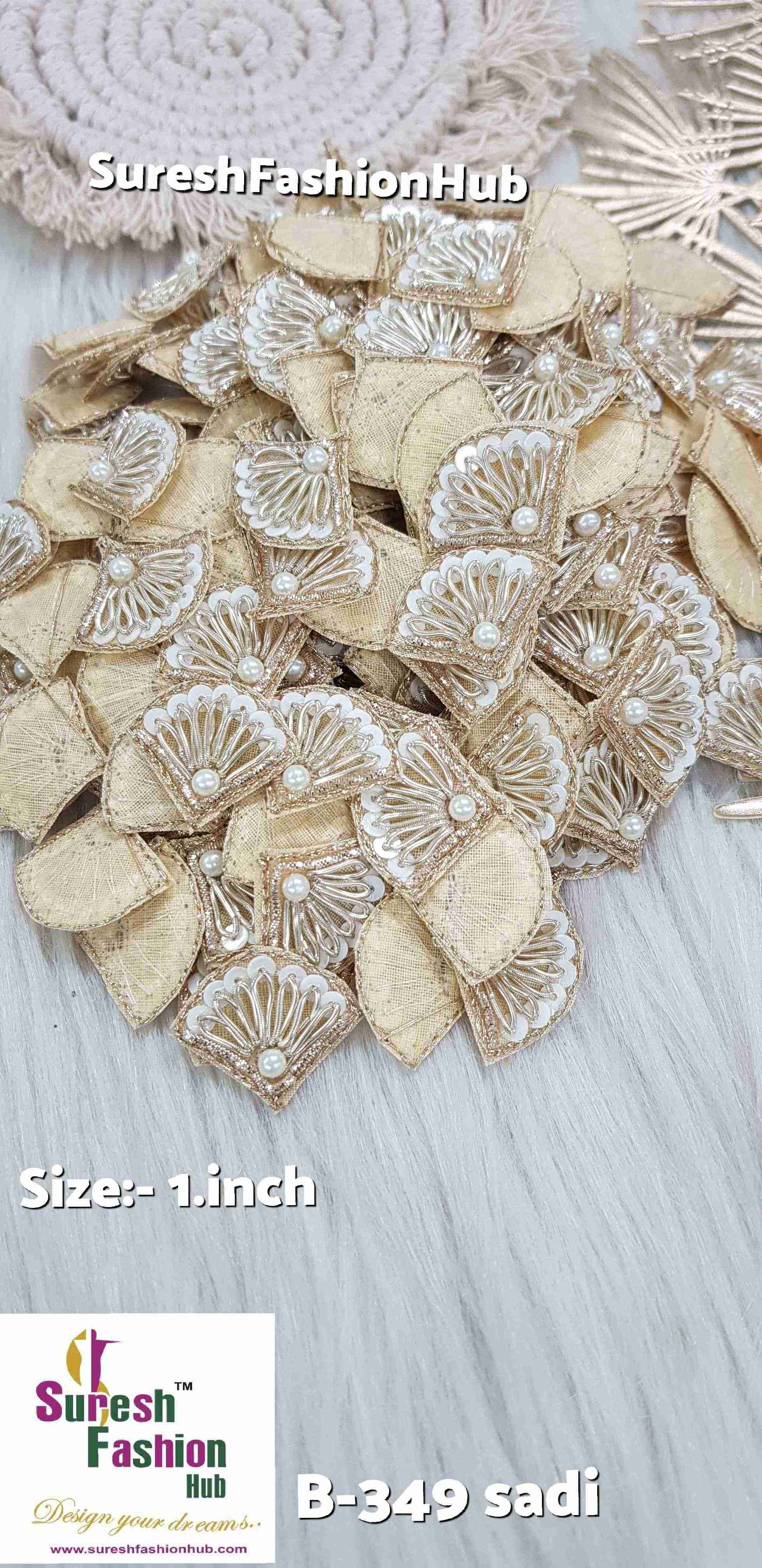 Handmade SADDI (ZARDOSI) Leaf Design Butties Pack