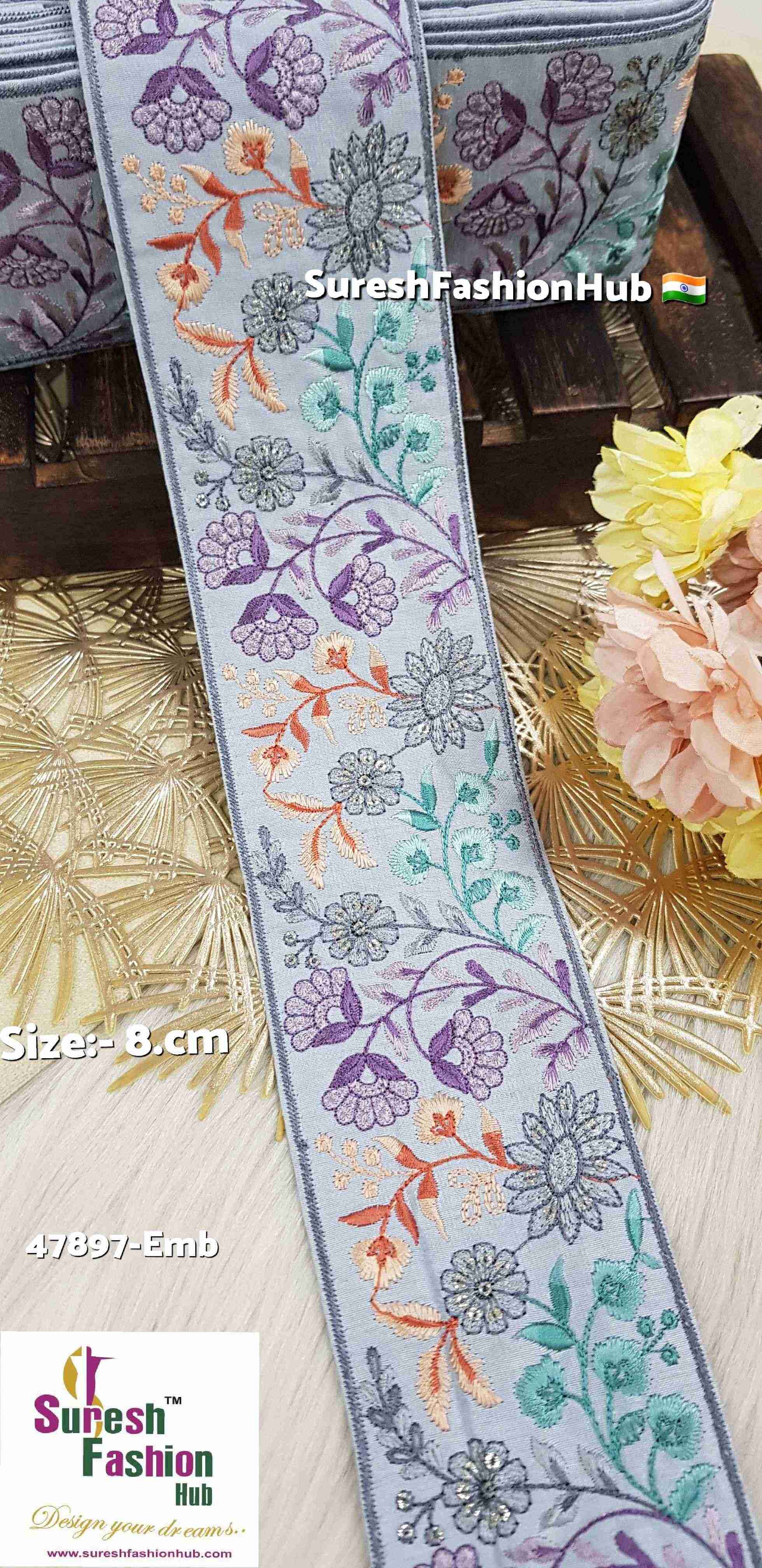Grey Bloom Garden Lace