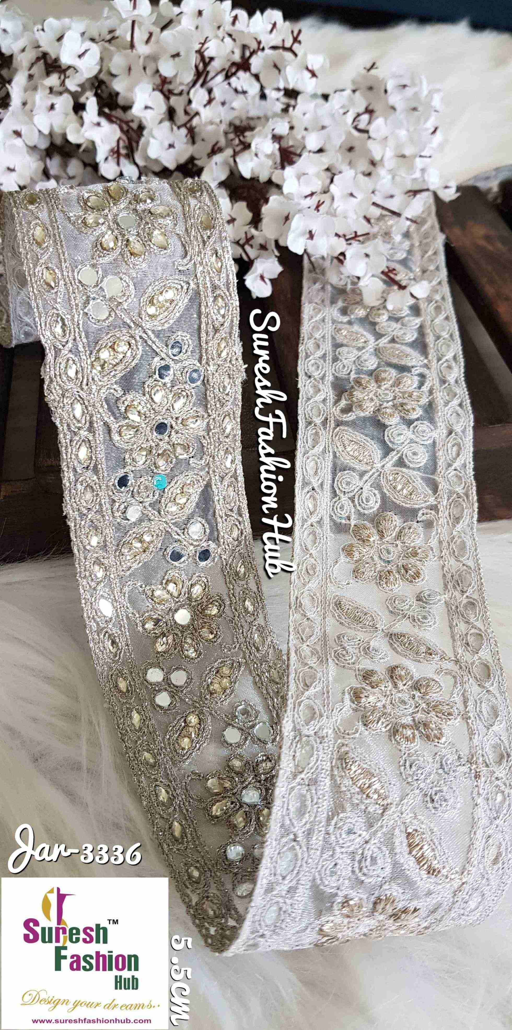 Flower Mirror Inlays Embellished Trim