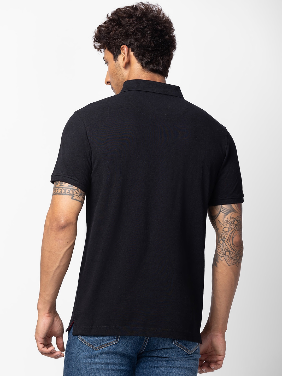 spykar | Spykar Men Black Cotton Regular Fit Half Sleeve Printed T-Shirt 2