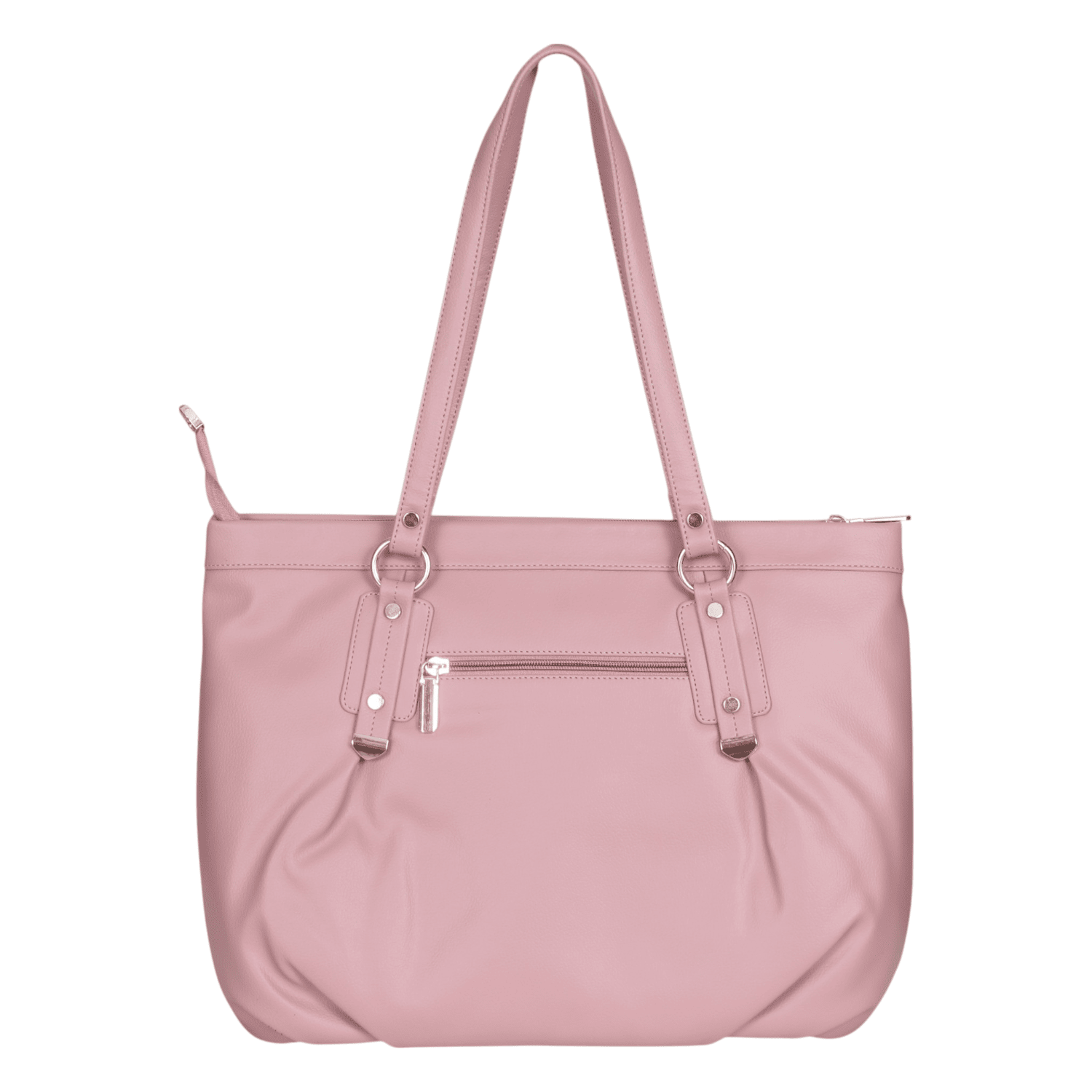 Ninaa Rossie Pink Faux Leather Tote Bag