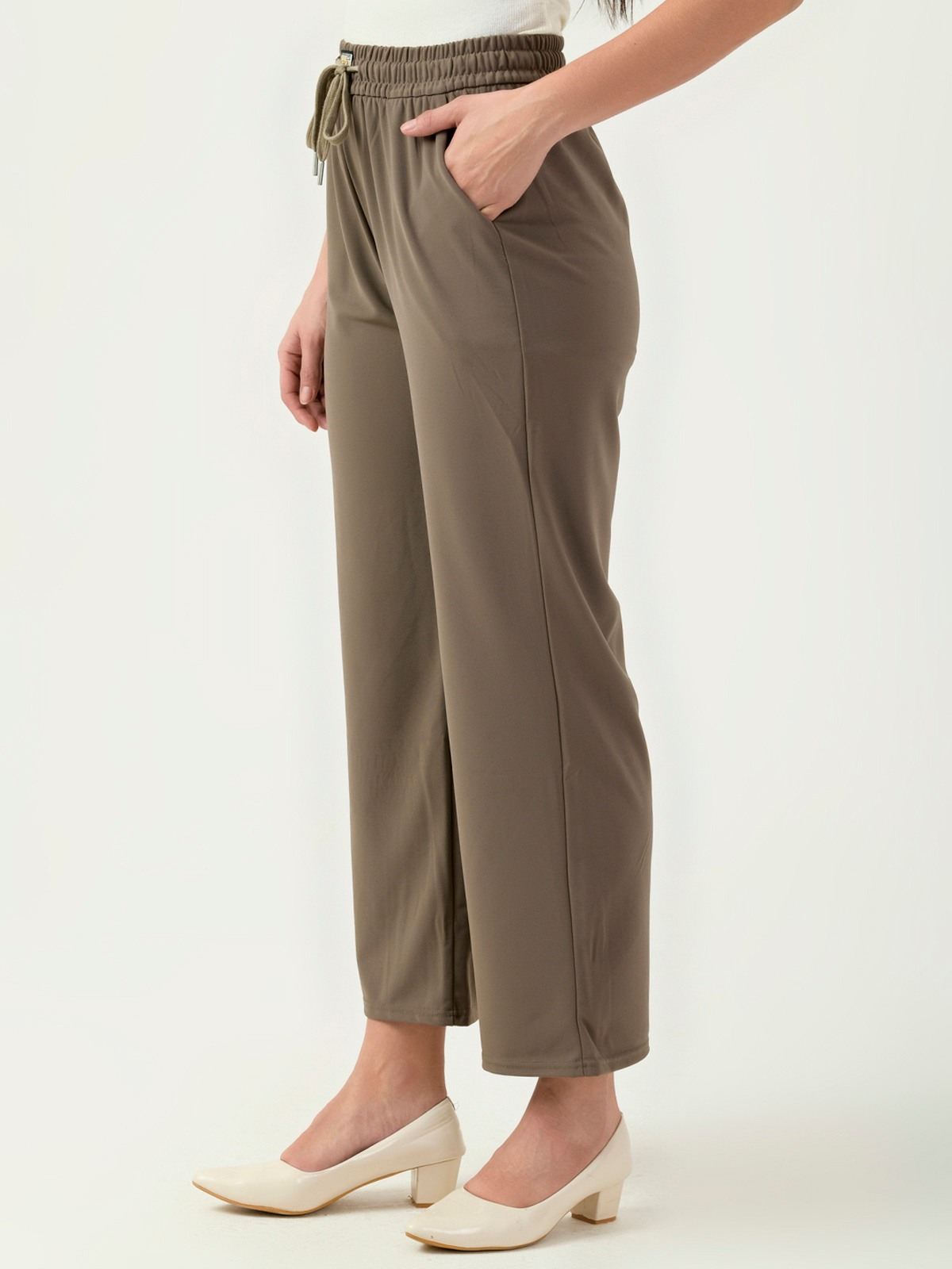 Albion Women Smart Premium Brown Trousers