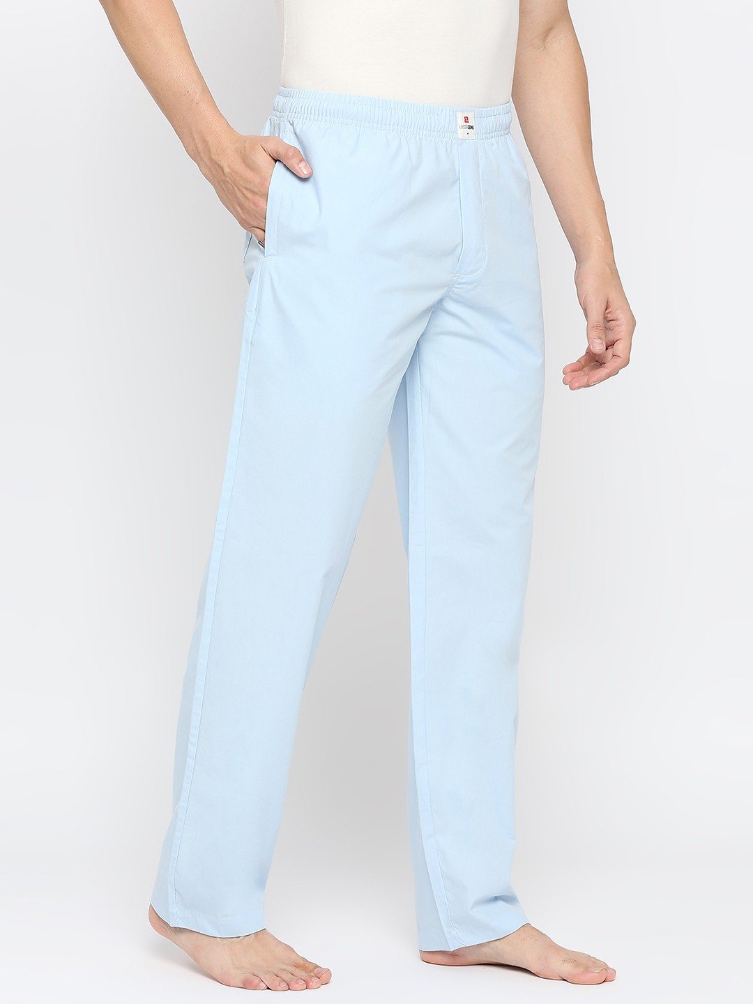 Underjeans by Spykar Men Blue Cotton Printed Pyjama