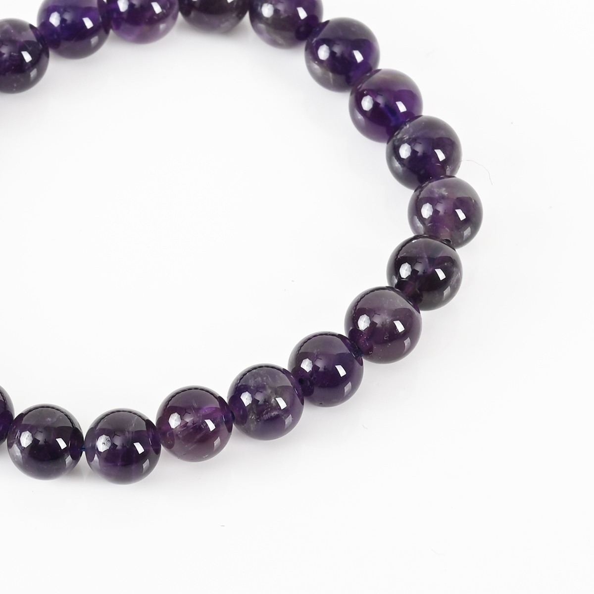 Shiv Ratan Kendra Genuine Amethyst Bracelets - Brings Inner peace and spirituality II Length: 3.5"