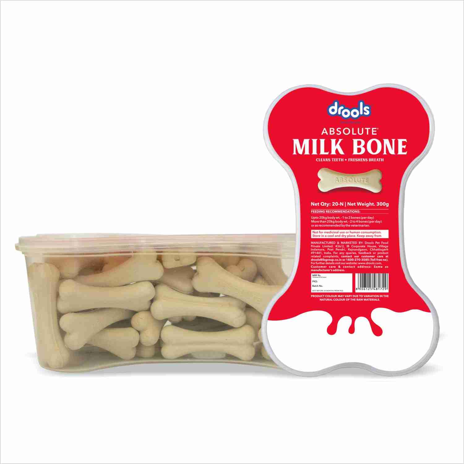Drools Absolute Calcium Bones Dog Treats with Jar