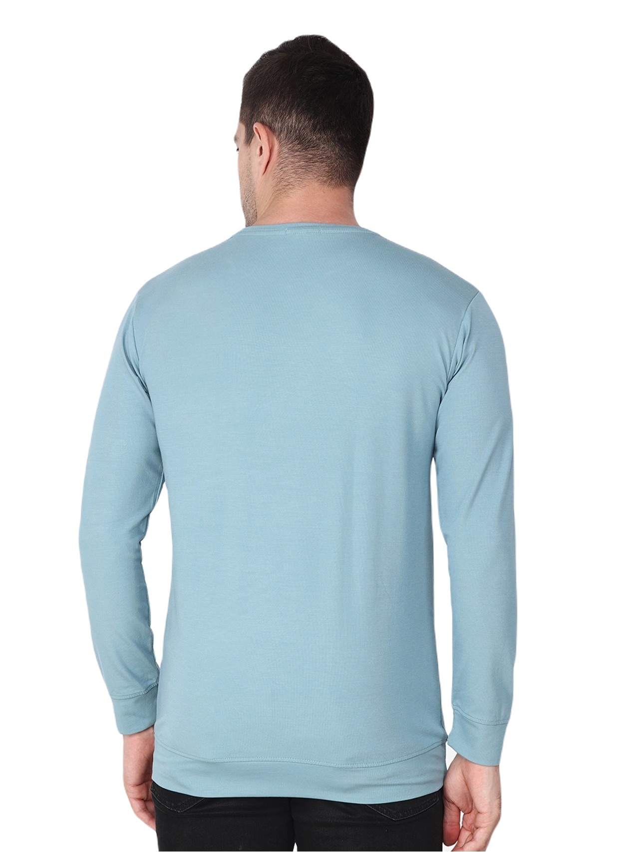 Albion  Mens Winter T Blue Round Neck Sweatshirt