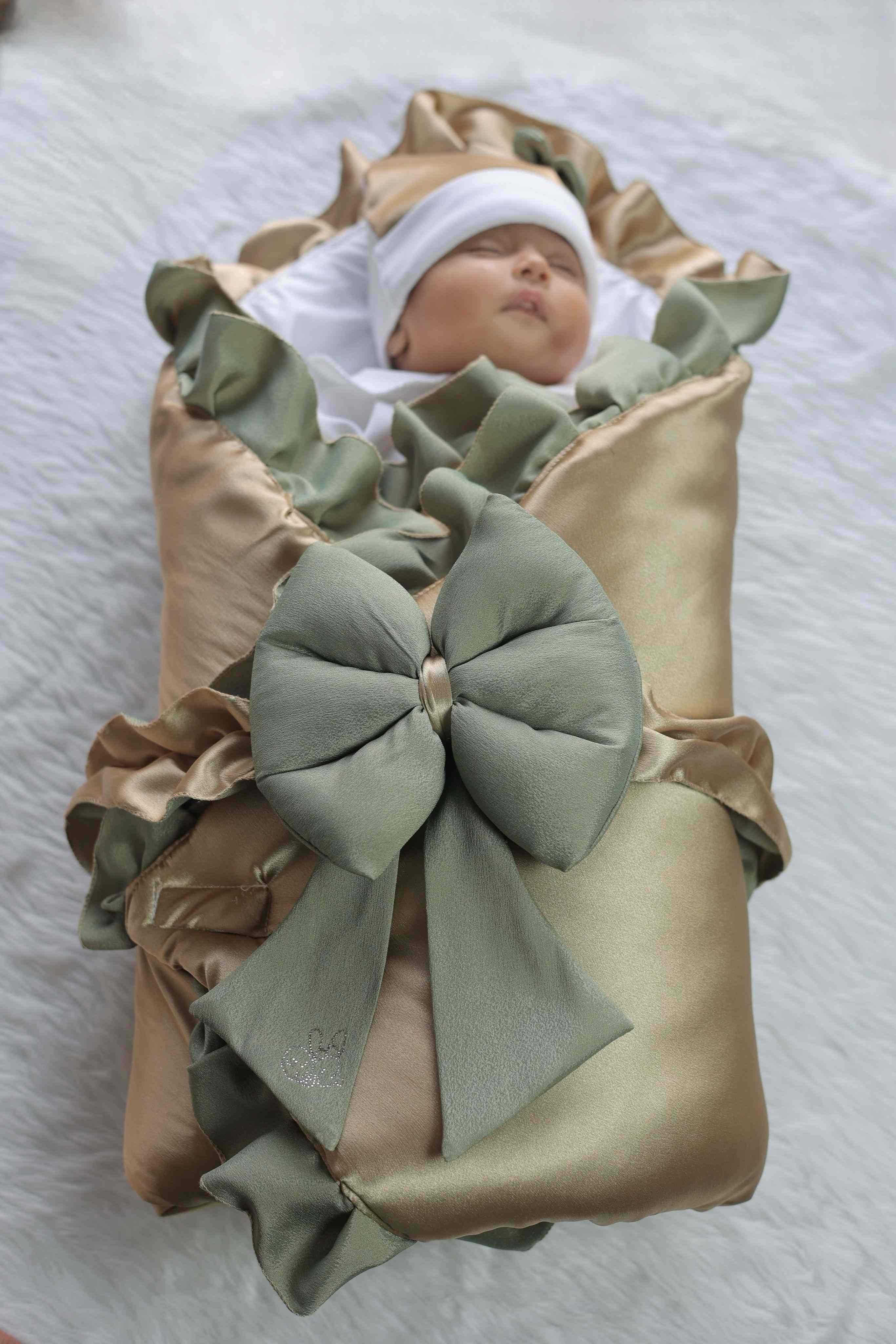 Olive Gold Luxe Drape Set