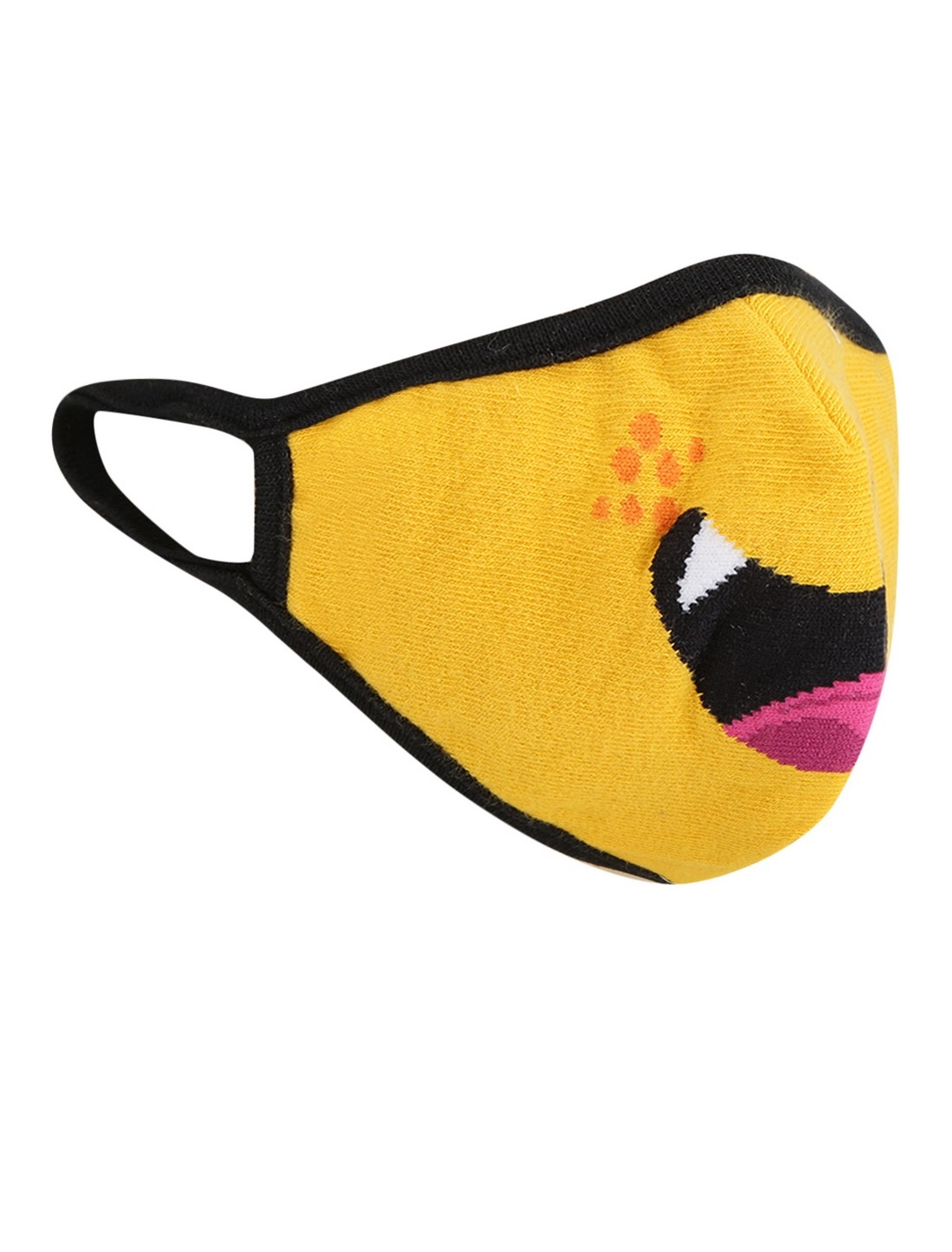 Soxytoes | Soxytoes Yellow Monster Stylish Protective Super Safe Washable Knitted Cotton Kid's Face Mask 0