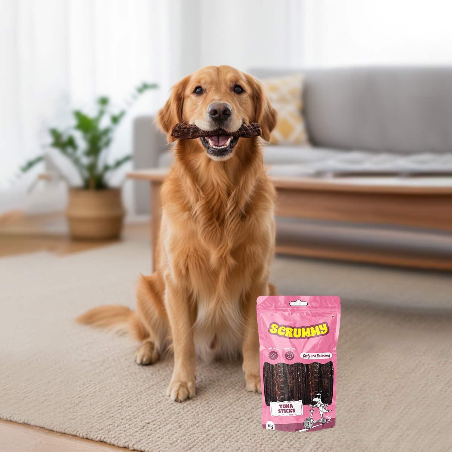 Scrummy Tuna Stick Dog Treats 70g
