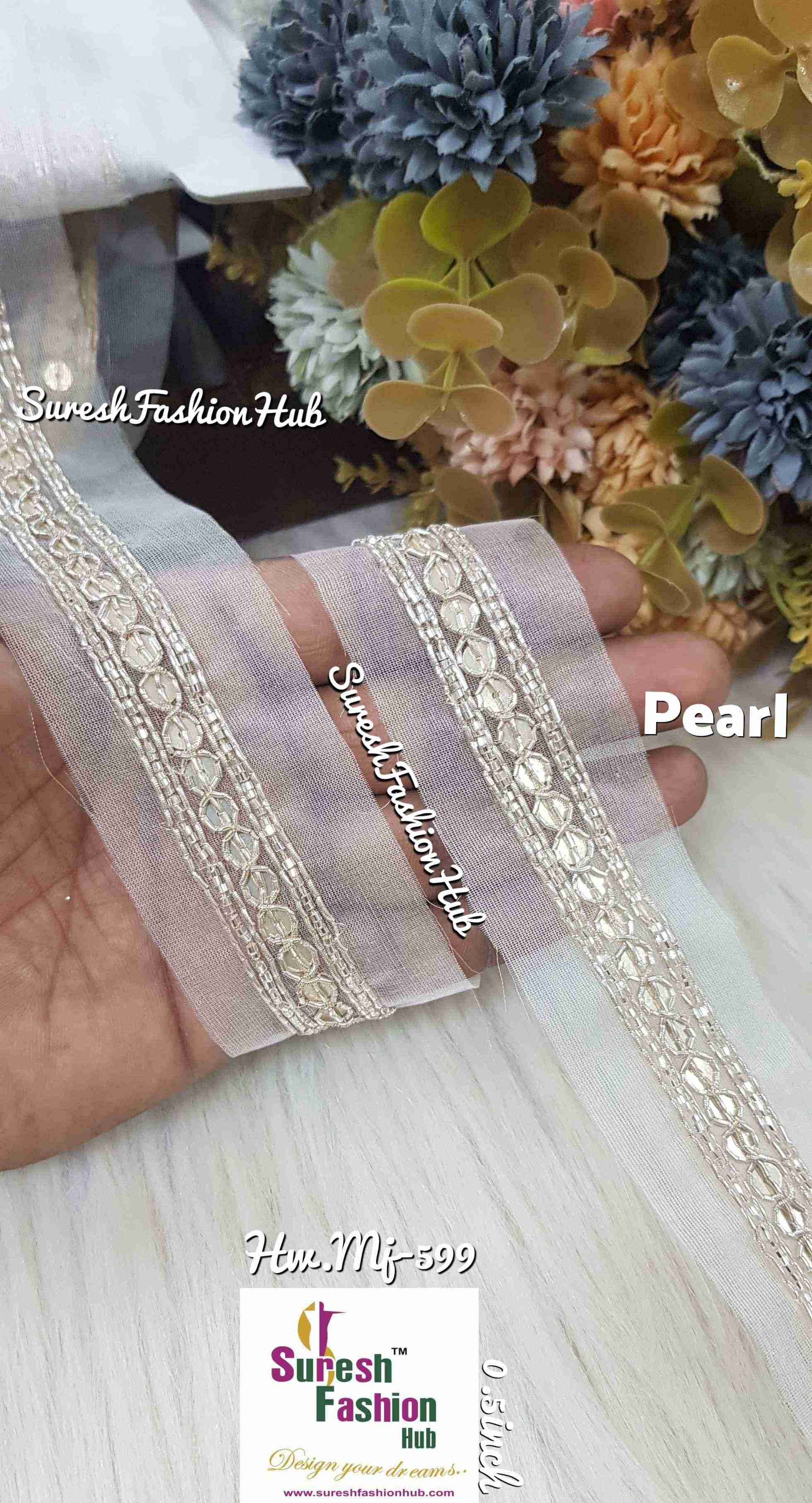 Pearl Radiance Handmade Sequin Lace