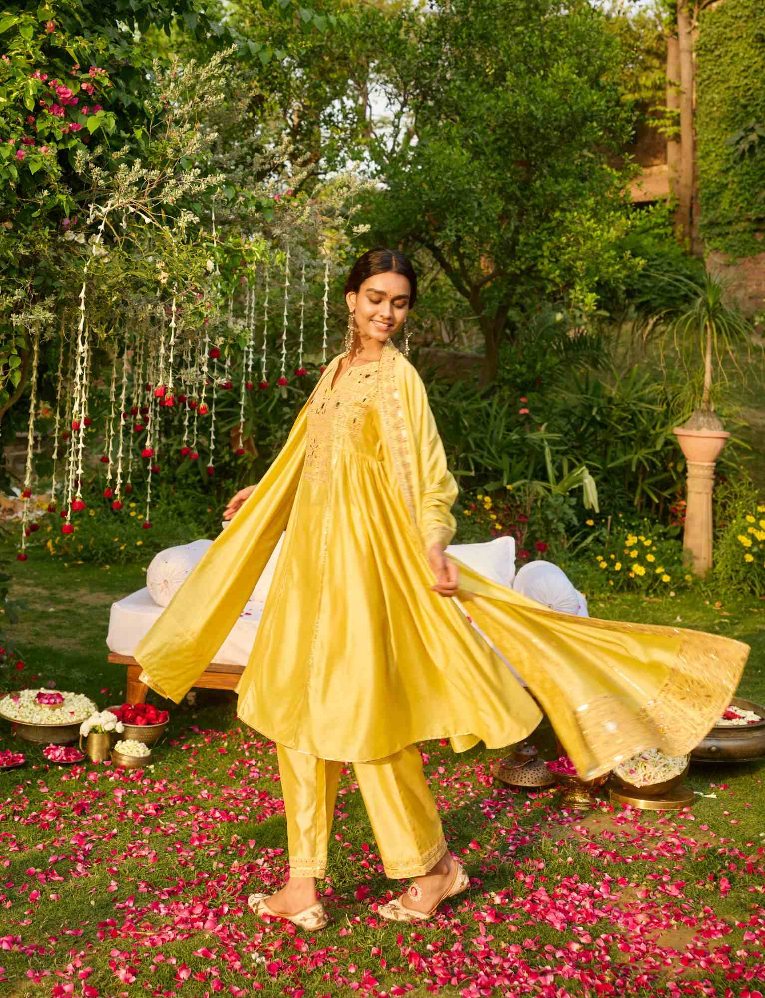 Zeenat Yellow Kurta Salwar Set