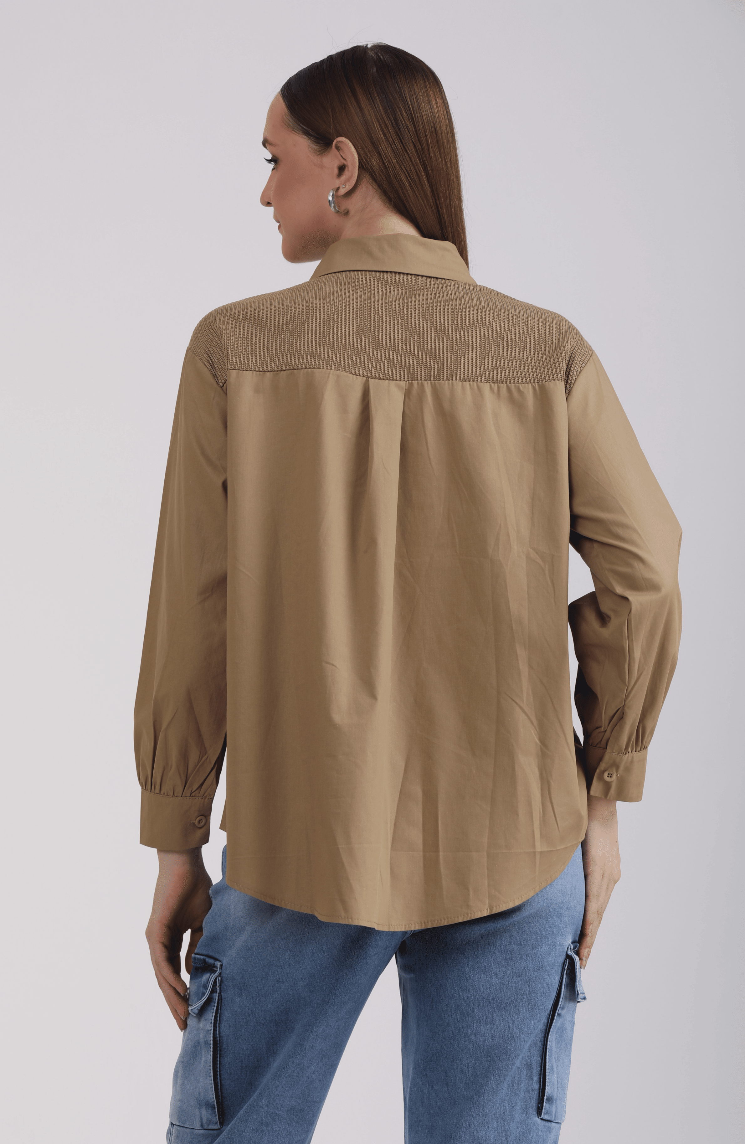 Albion Women Khaki Blouson Top