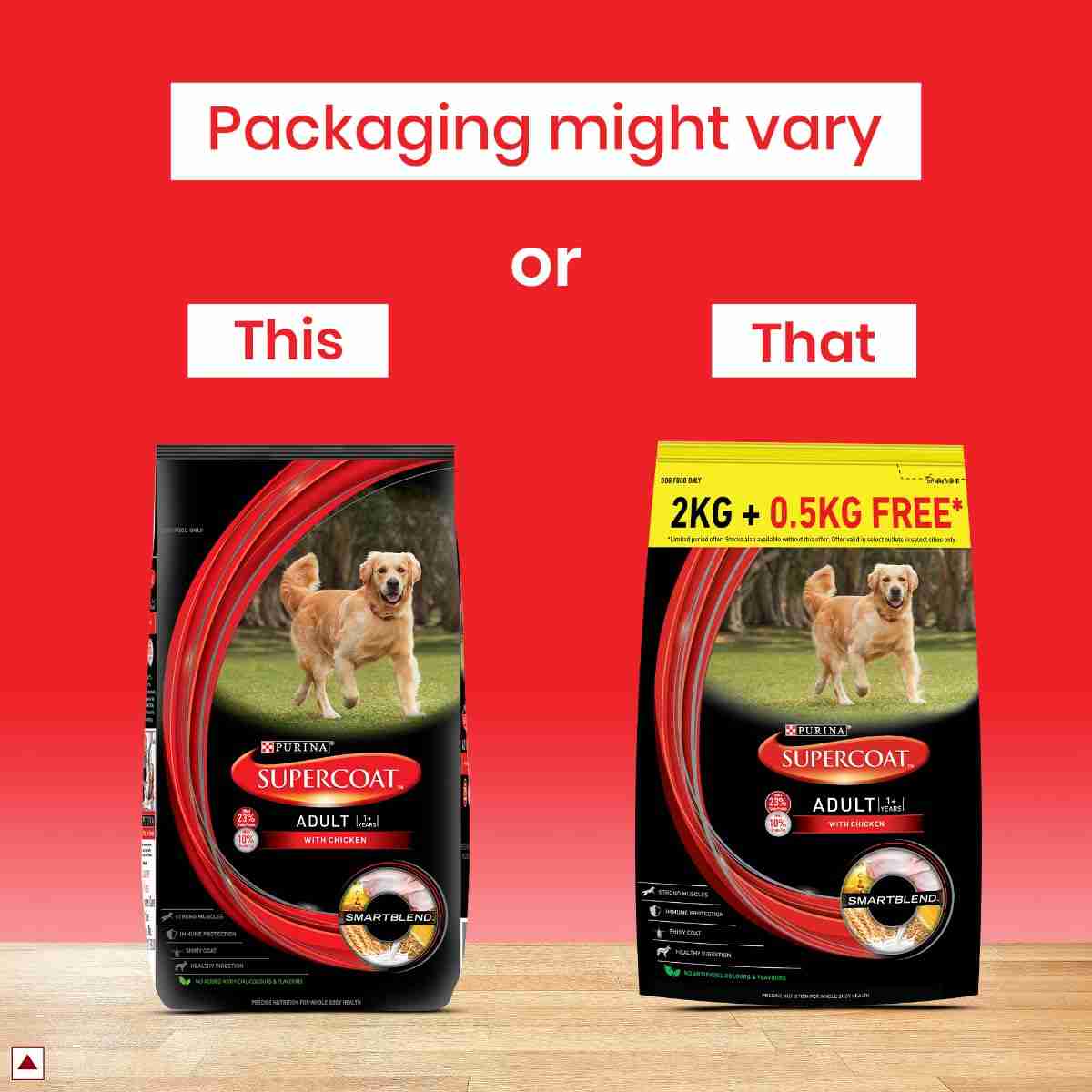 PURINA Supercoat Adult Dry Dog Food with Chicken 2.5kg