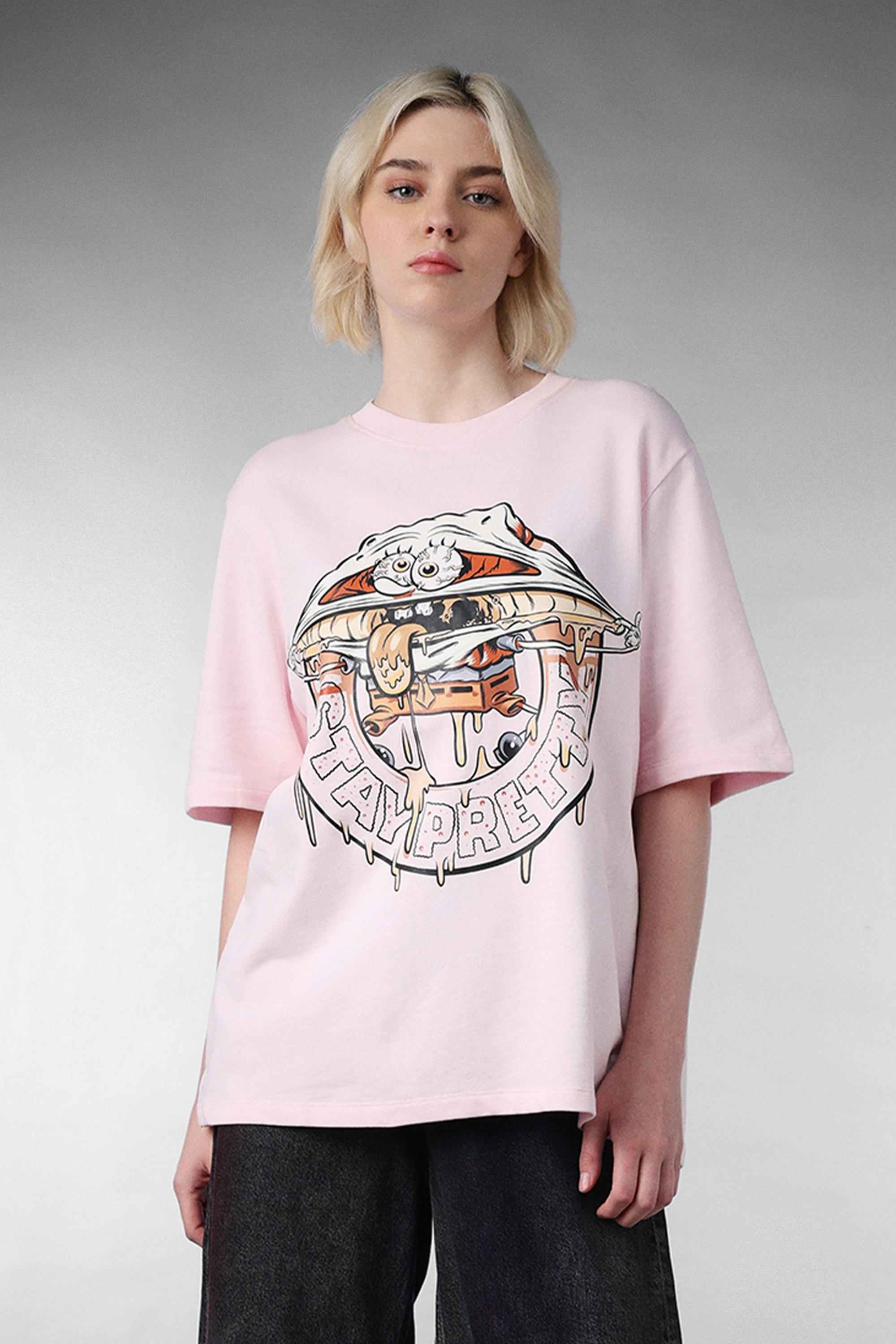 Typographic Round Neck Cotton Women Casual Wear T-Shirt