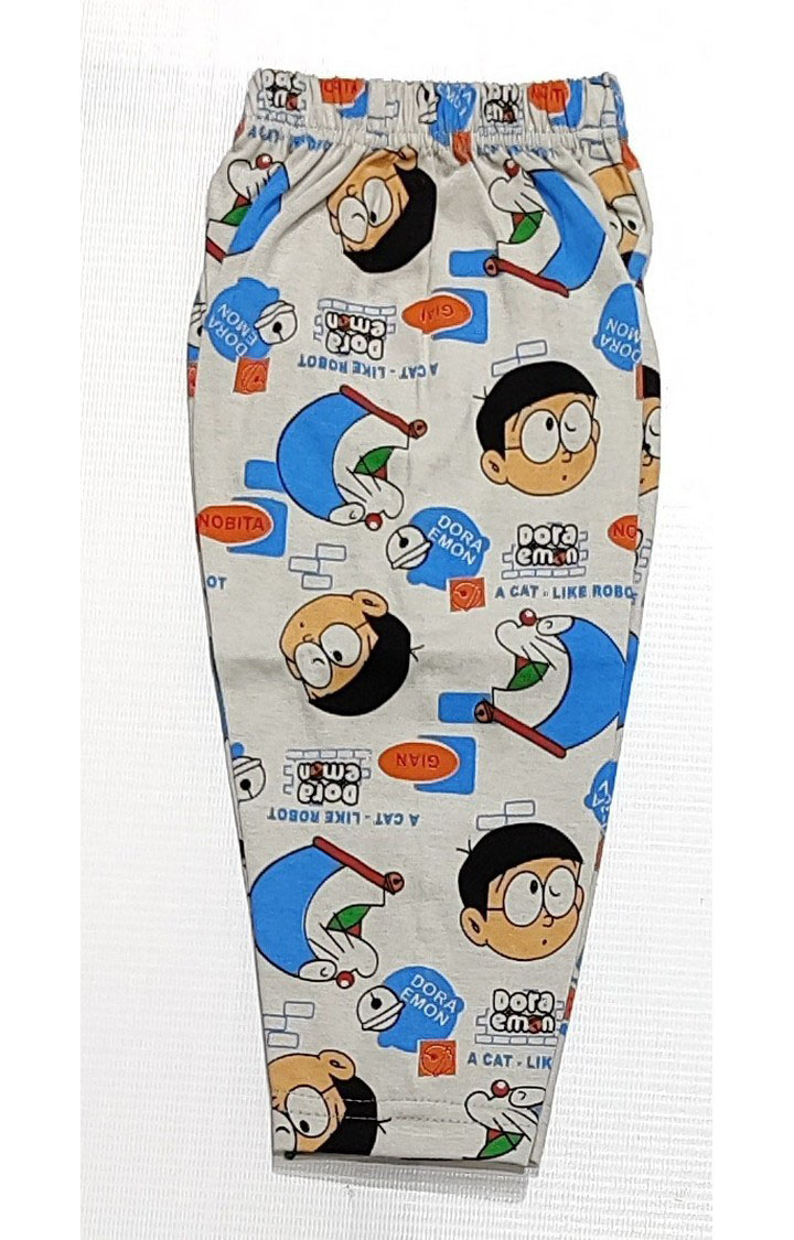 Grey Stylish Doraemon Printed Top and Pyjama Set
