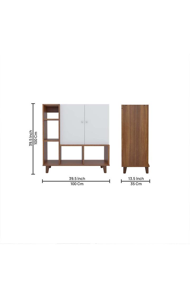 Brogan 2 Door Shoerack | Footwear Organizer - Leon Teak