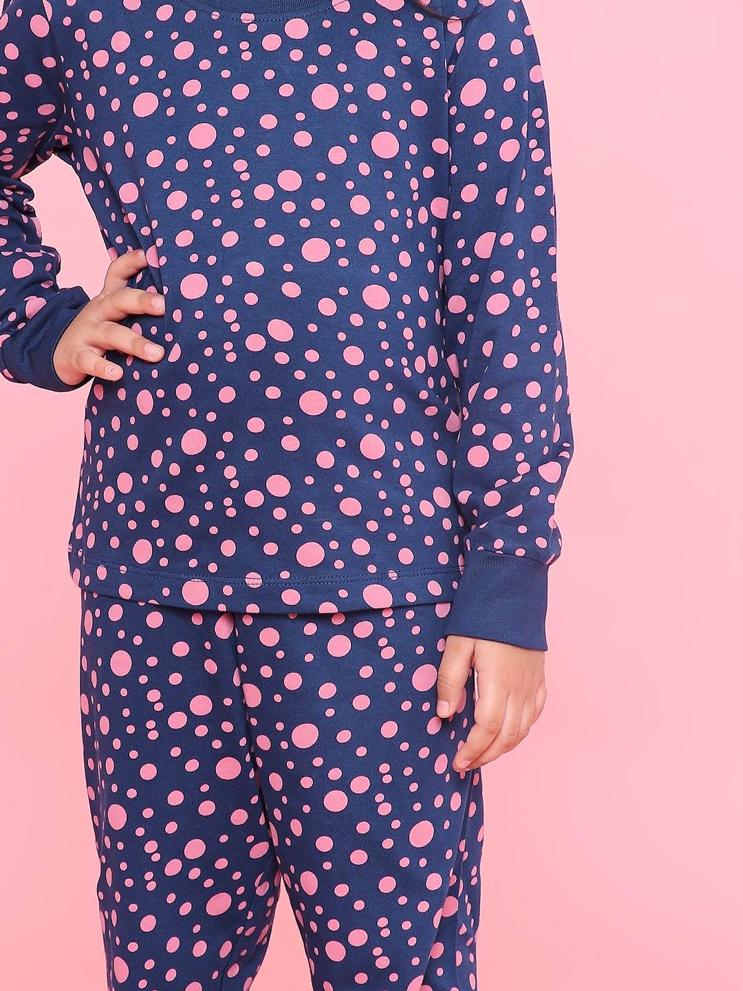 Girls- 2 piece printed cotton jogger lounge set