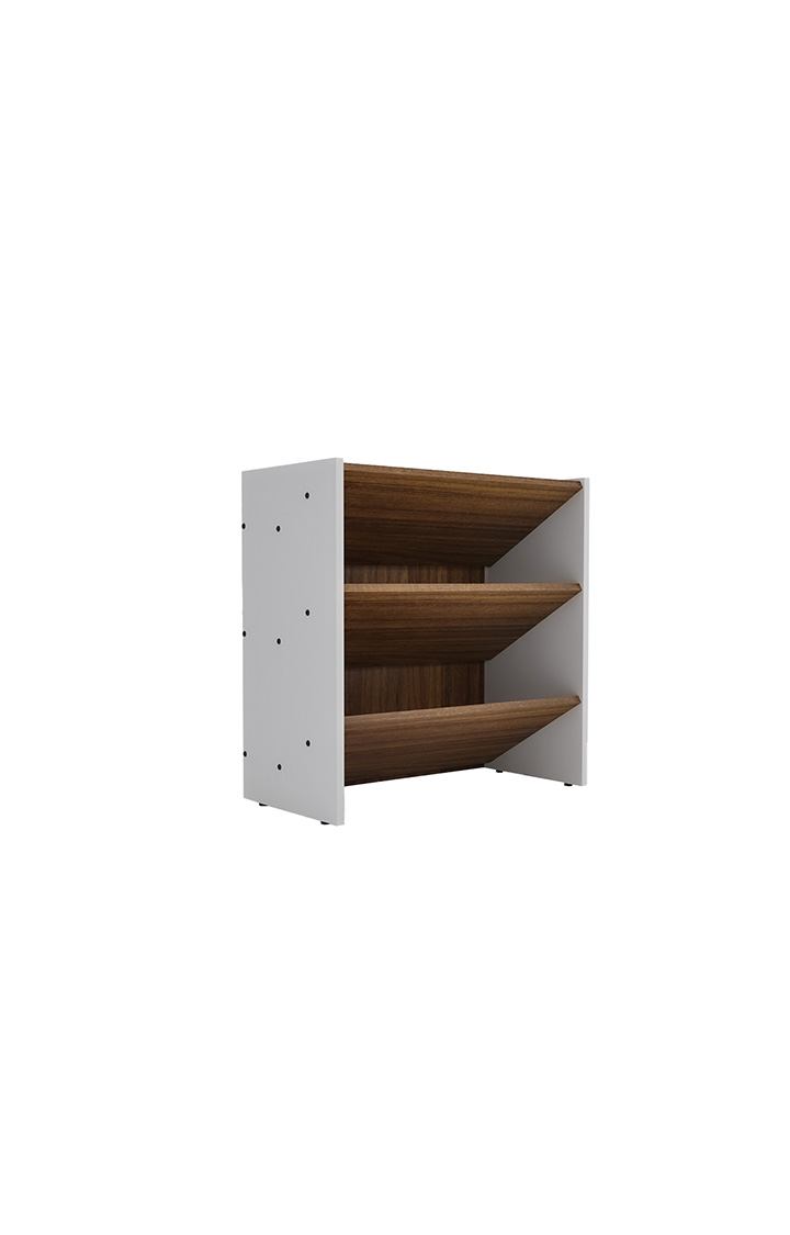 neudot Ofeach Open shelf Engineered Wood Shoerack | Footwear Organizer|shoe stand |3 shelves Slipper Sandals stand | Wooden Shoe Rack For Home & Office - (Finish Color - Leon Teak, Knock Down)