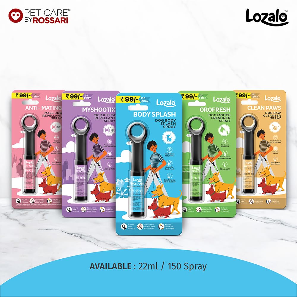 Lozalo Myshootix Tick & Flea Repellant Spray, 22 ml