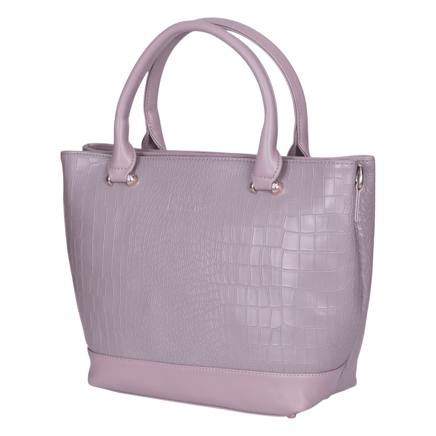 Ninaa Rossie Lavender Croc-Textured Handbag