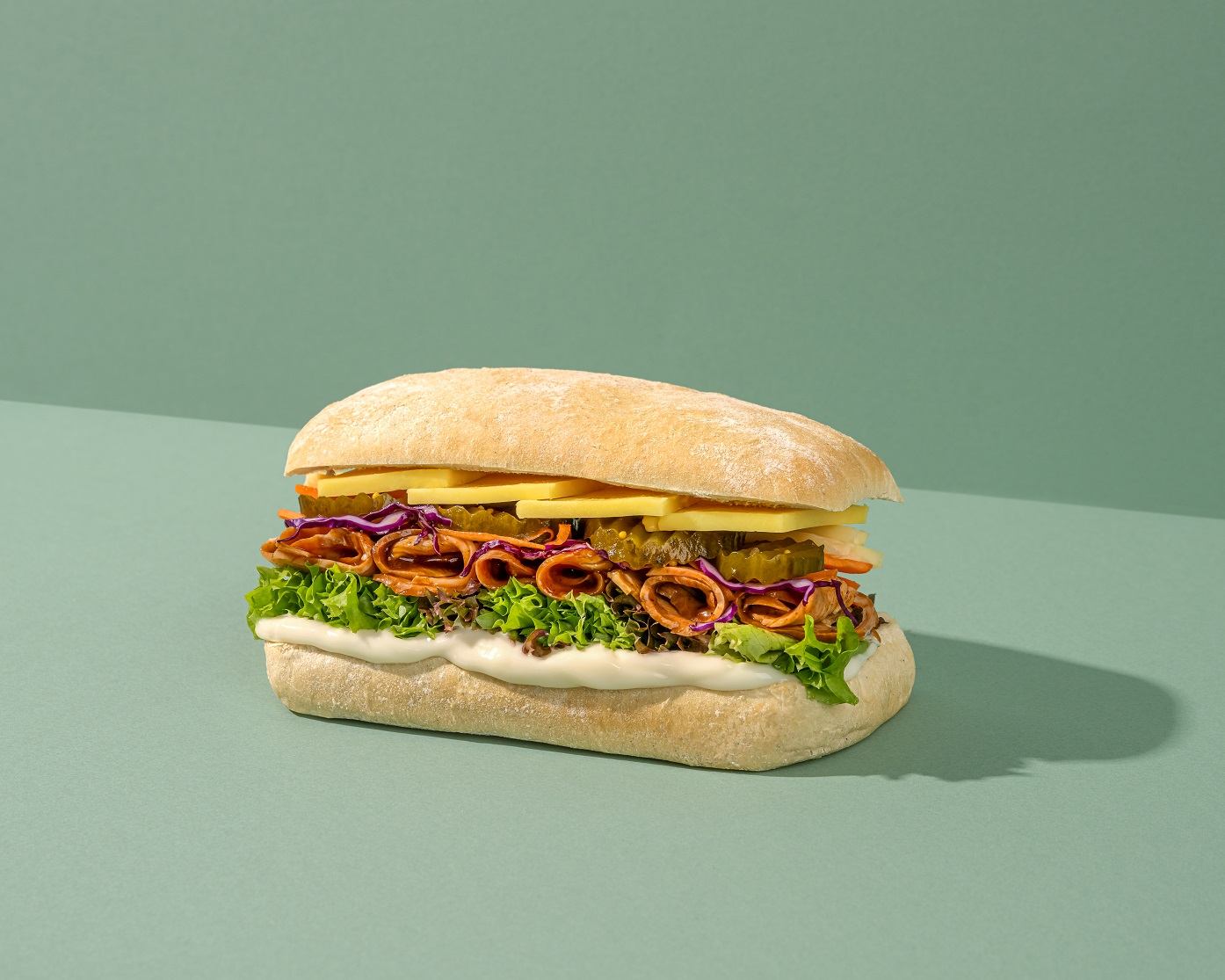 Smoked Pulled Chicken Ciabatta
