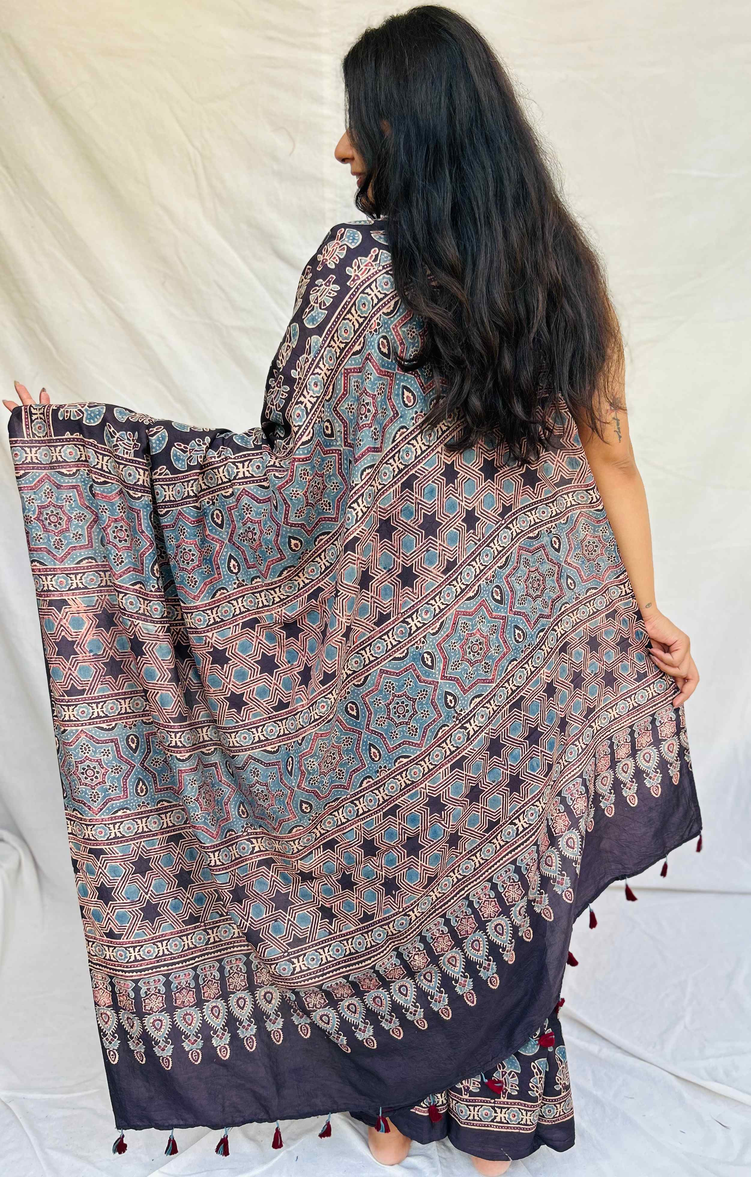 Kala Namak Habutai Silk Saree
