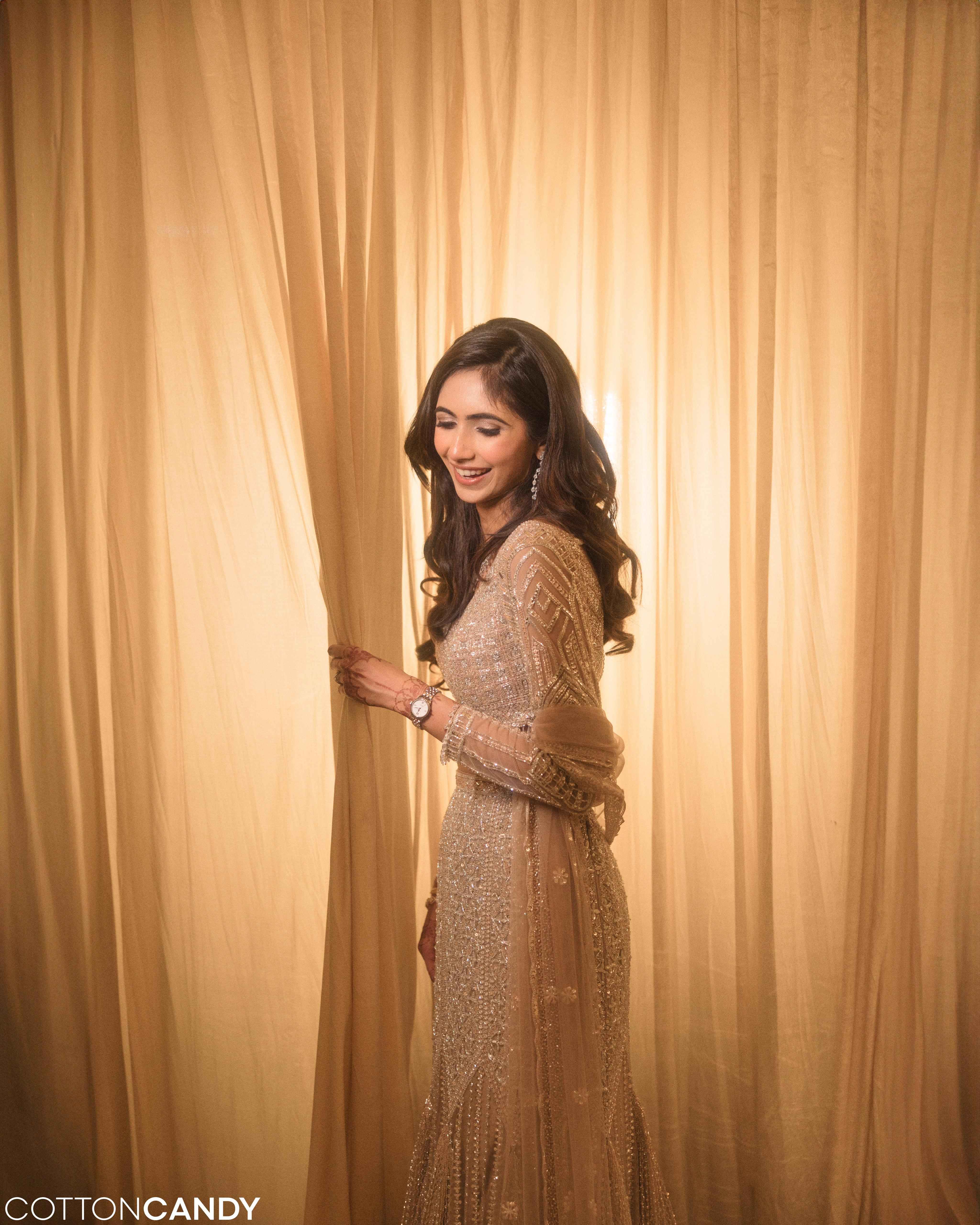 Nude Gold Fishcut Lehenga