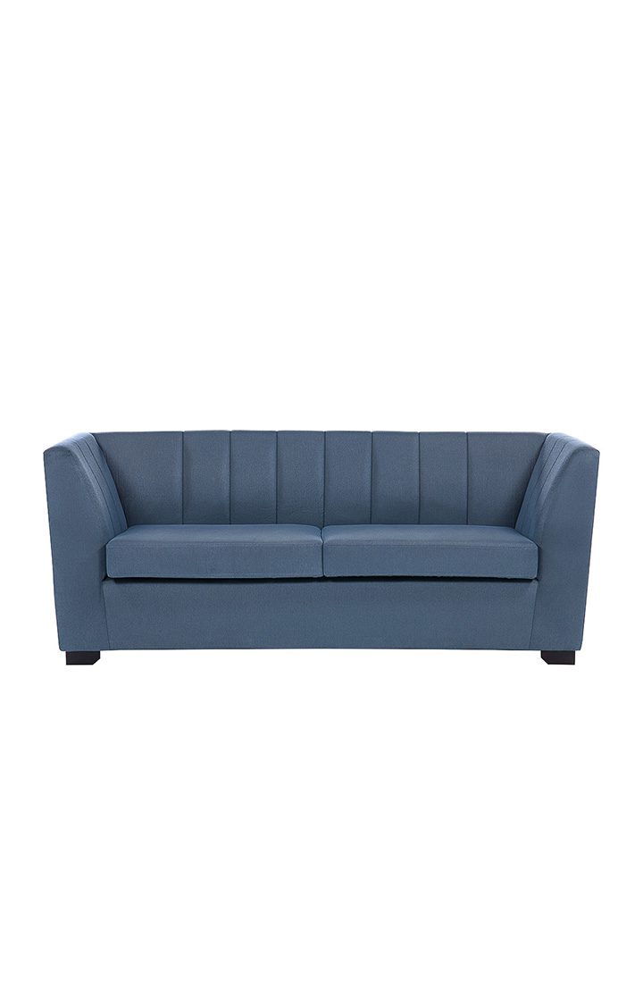neudot Lexus Sofa for Living Room |3 Persons Sofa|Premium Fabric with Padded Armrest|Solid Wood Frame|3 Seater in Earth Blue Color