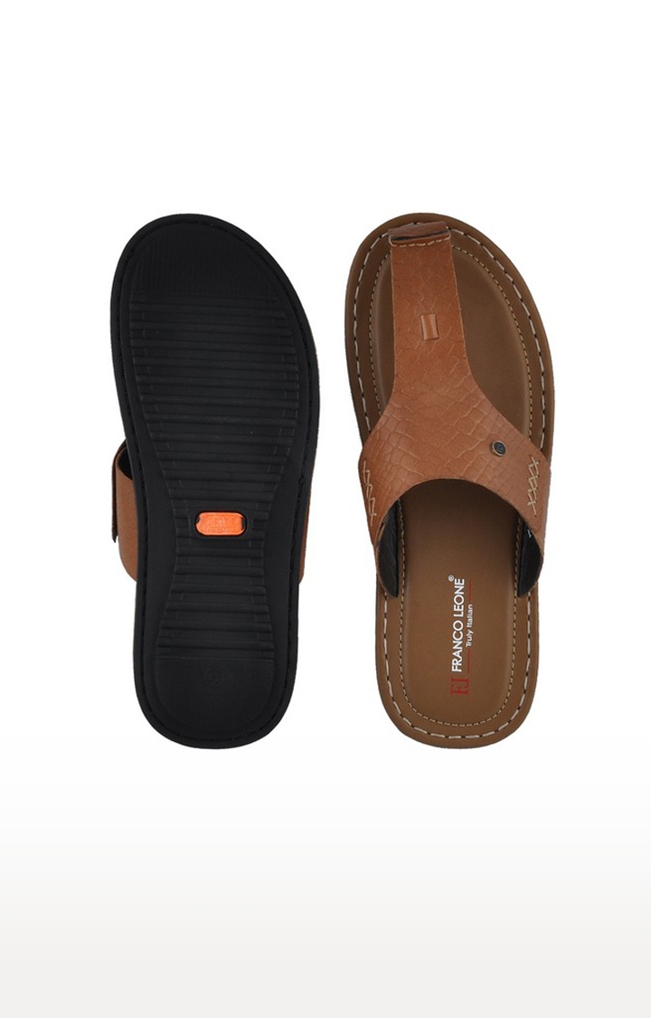 Buy Franco Leone Men Brown Comfort Leather Sandals - Sandals for Men  8555889 | Myntra - Price History