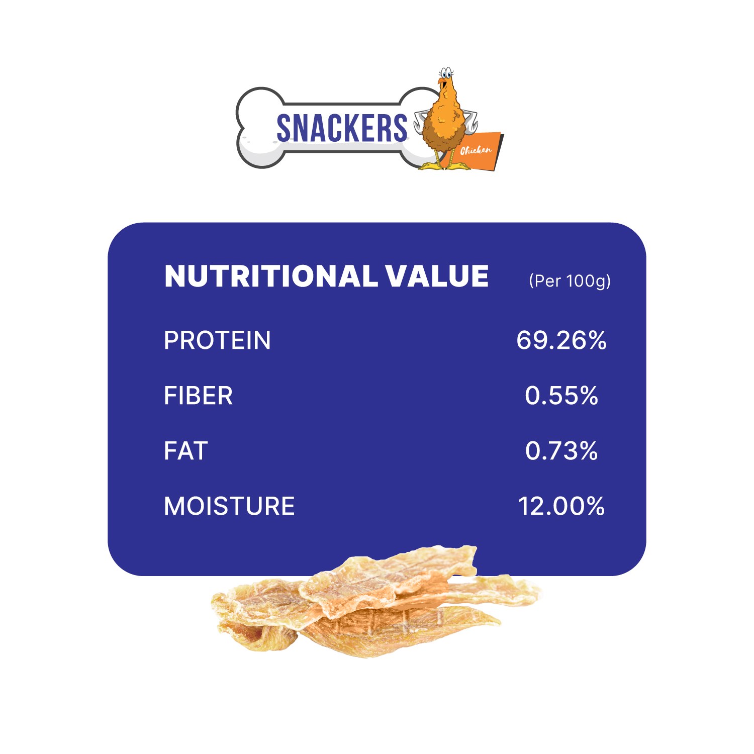 Snackers Chicken Slice Dog Treat, 80 g