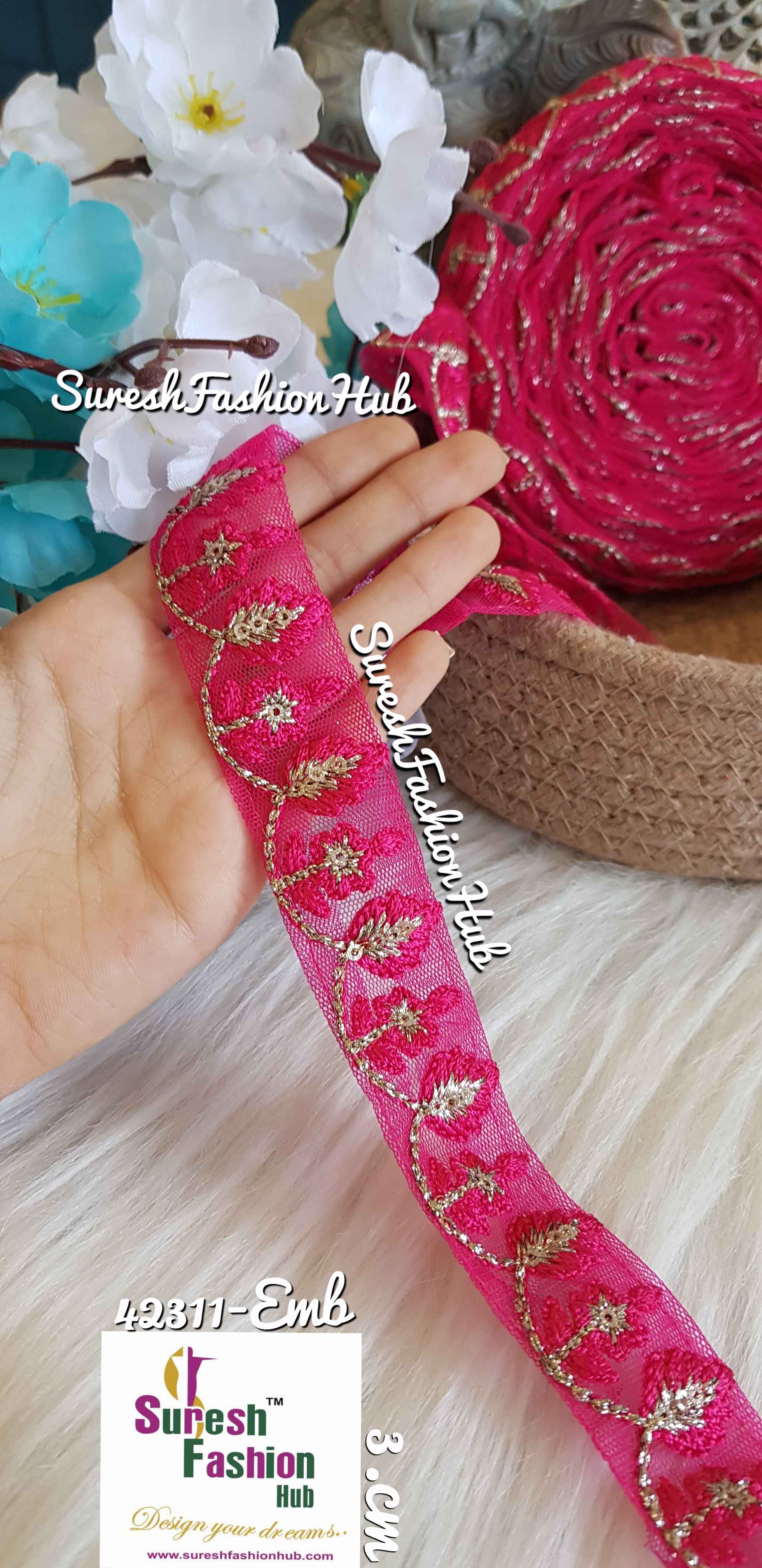 Indian Laces Embellishments Embroidery Saree Border Wholesale Silk Crafting Sewing Decorative Designer Ribbons #Blackborder  #Fancylaces #Decorativetrims #Embroideredborder #Sewingtrims #テープ #minne #lndianlaces #Sareeborder #アニー都城 #pasamanerías #pasamaneriasbordadas #Embellishments #可愛いマスク #Embroiderytrimmings #アクセサリー