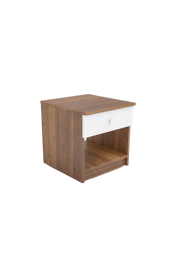 neudot Dallas BST Engineered Wood Side Table - Leon Teak (DIY)