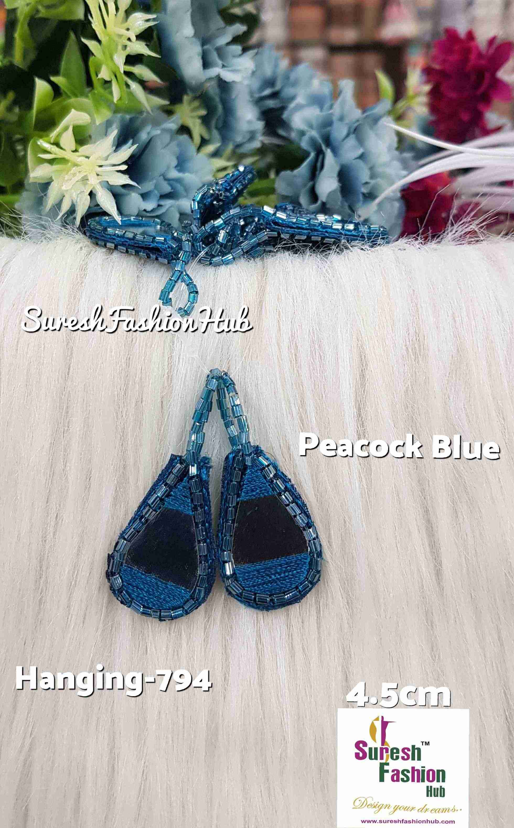 Peacock Blue Abhinav Mishra-Inspired Artisan Tassels Set*
