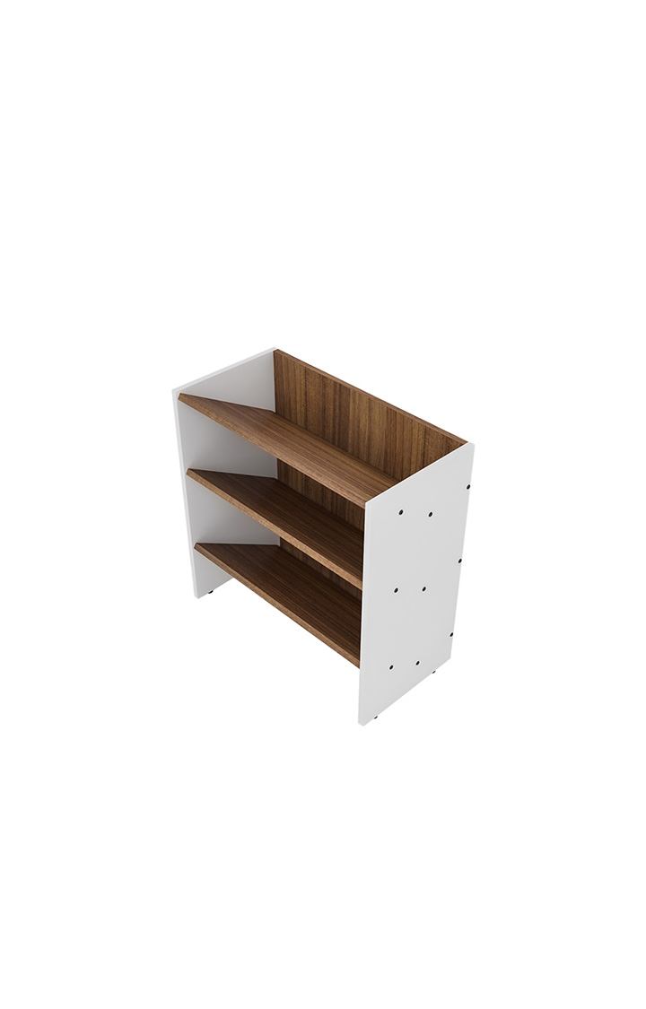 neudot Ofeach Open shelf Engineered Wood Shoerack Footwear Organizer shoe stand 3 shelves