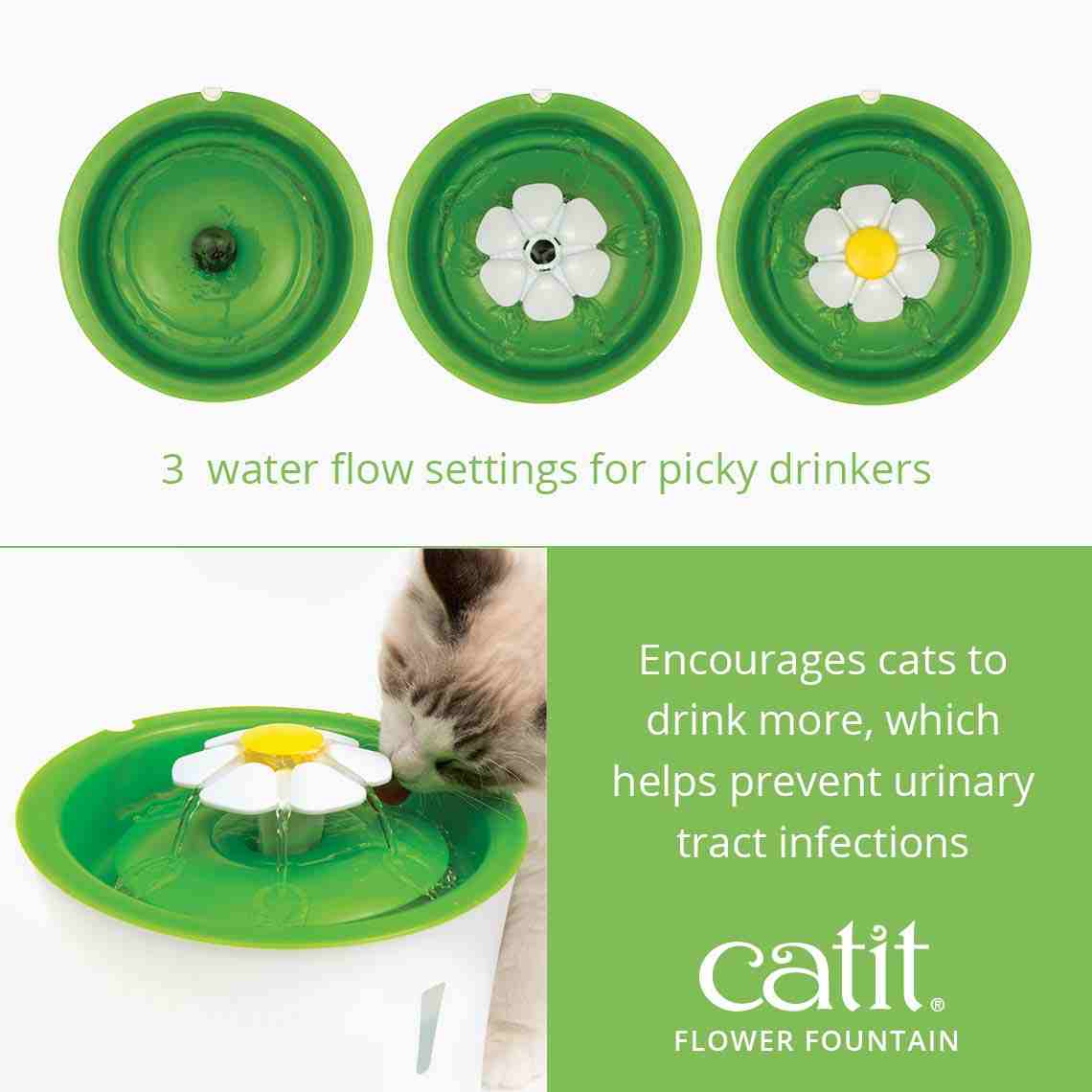 Catit Drinking Flower Fountain, 2.5 Litres