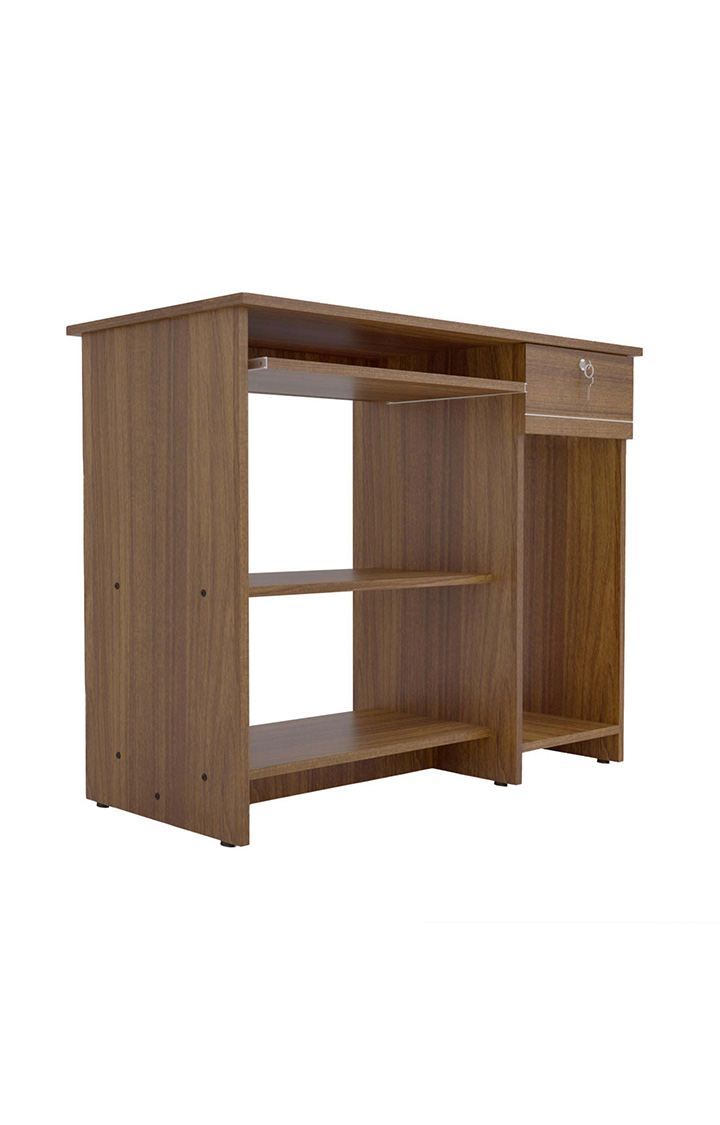NEUDOT Bingo Engineered Wood Study Table | Multi-Purpose Study Table | Computer Table for Students | Office Table with 2 Drawers | Desk for Work from Home | 1 Year Warranty - Leon Teak