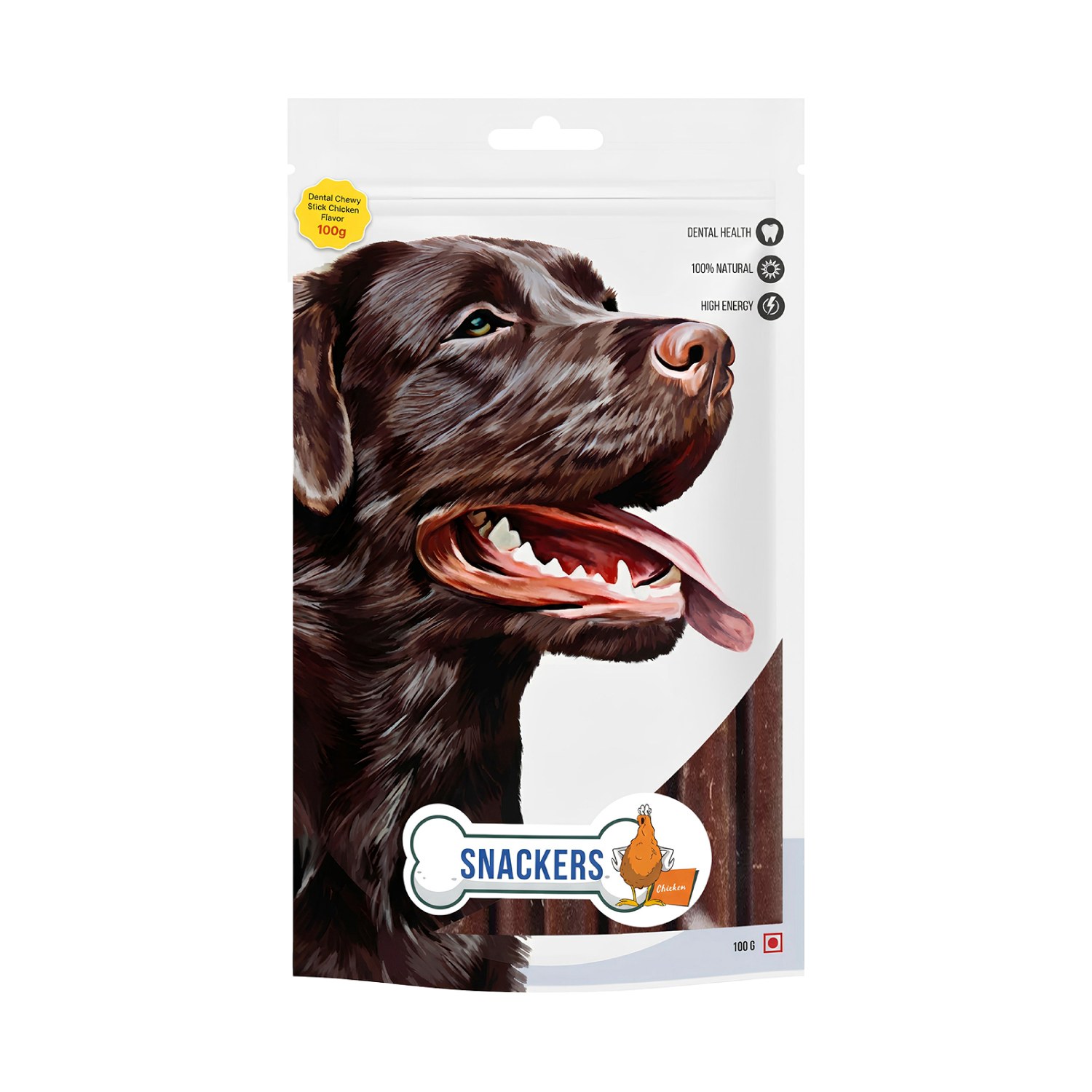 Snackers Dental Chew Stick Chicken Dog Treat