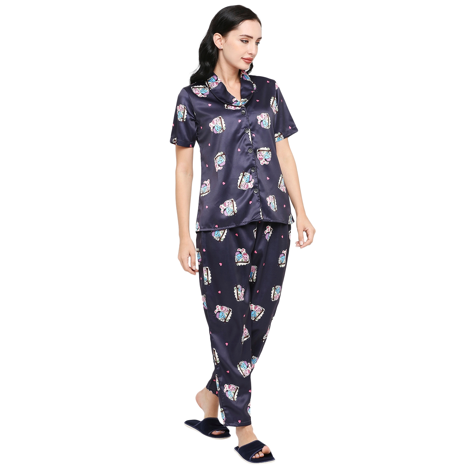 Buy Navy Blue Pyjamas & Shorts for Women by VAN HEUSEN Online | Ajio.com