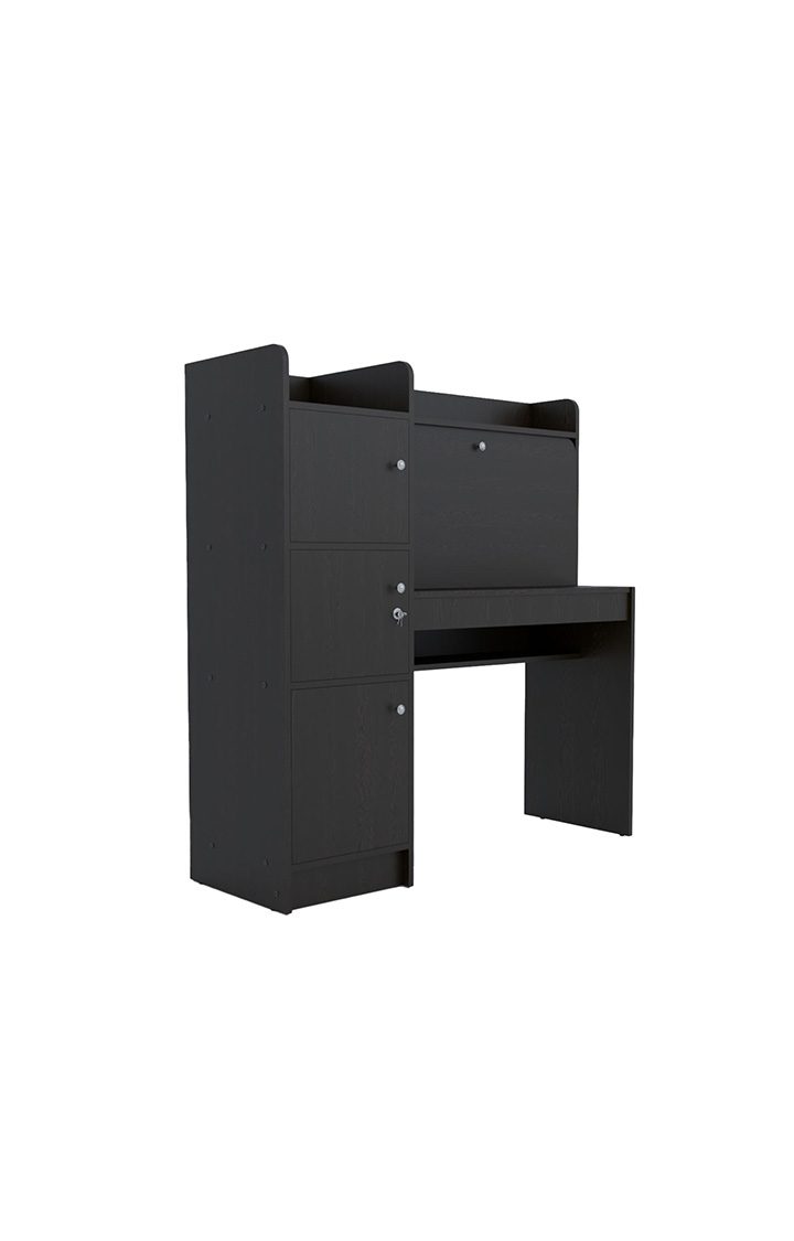 neudot Vision 3 Door Engineered Wood Study Table | Multi-Purpose Study Table | Computer Table for Students | Desk for Work from Home | 1 Year Warranty - Wenge Finish