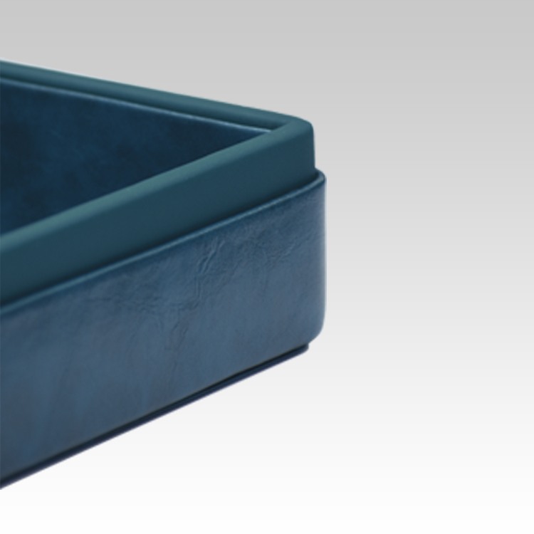 A4 Paper Tray / Letter Tray | Faux Leather | Moderno | Blue