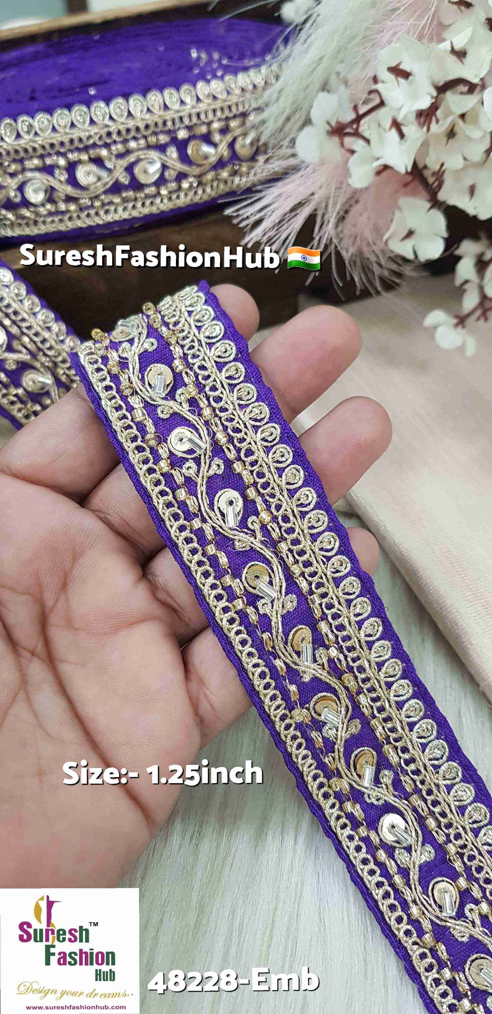 Floral Embroidered Border