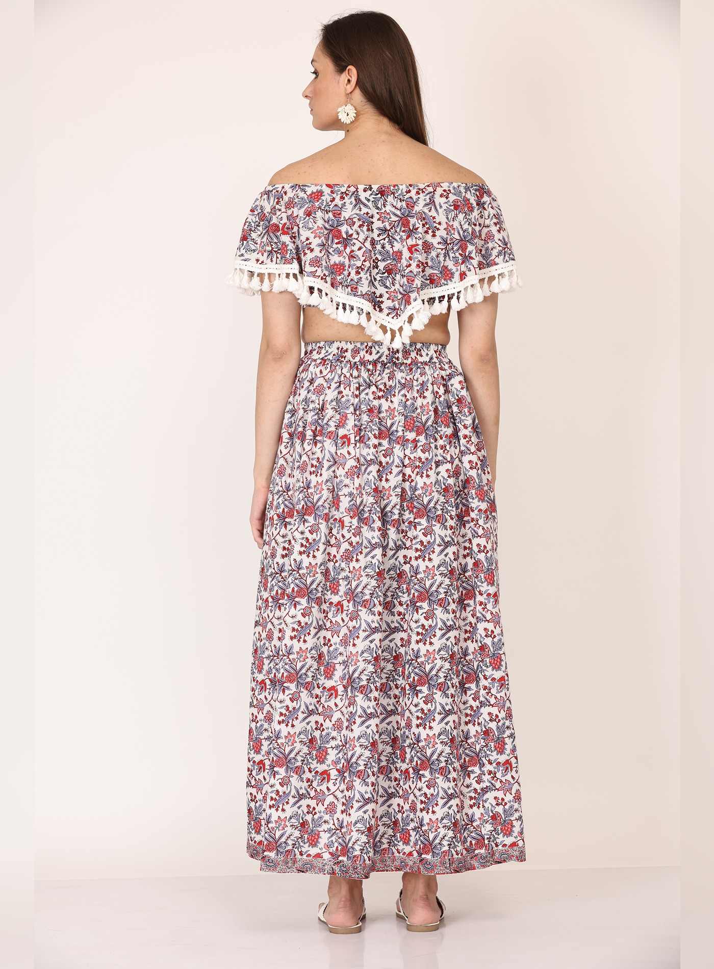Alice18 Women's Sicilian Dream Off-Shoulder Cape Sleeve Co-Ord Set